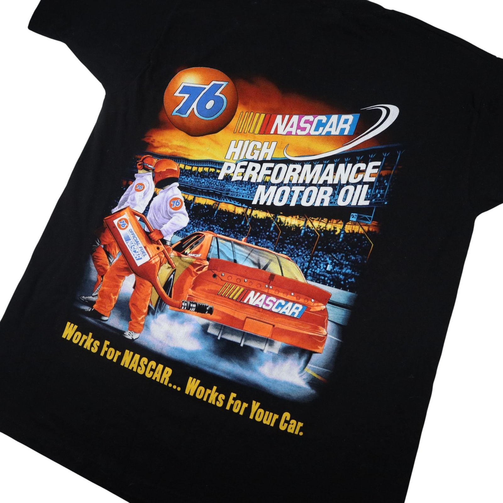 NASCAR × Vintage Vintage Y2k 76 Motor Oil Nascar Graphic T Shirt Size US XL / EU 56 / 4 - 10 Thumbnail