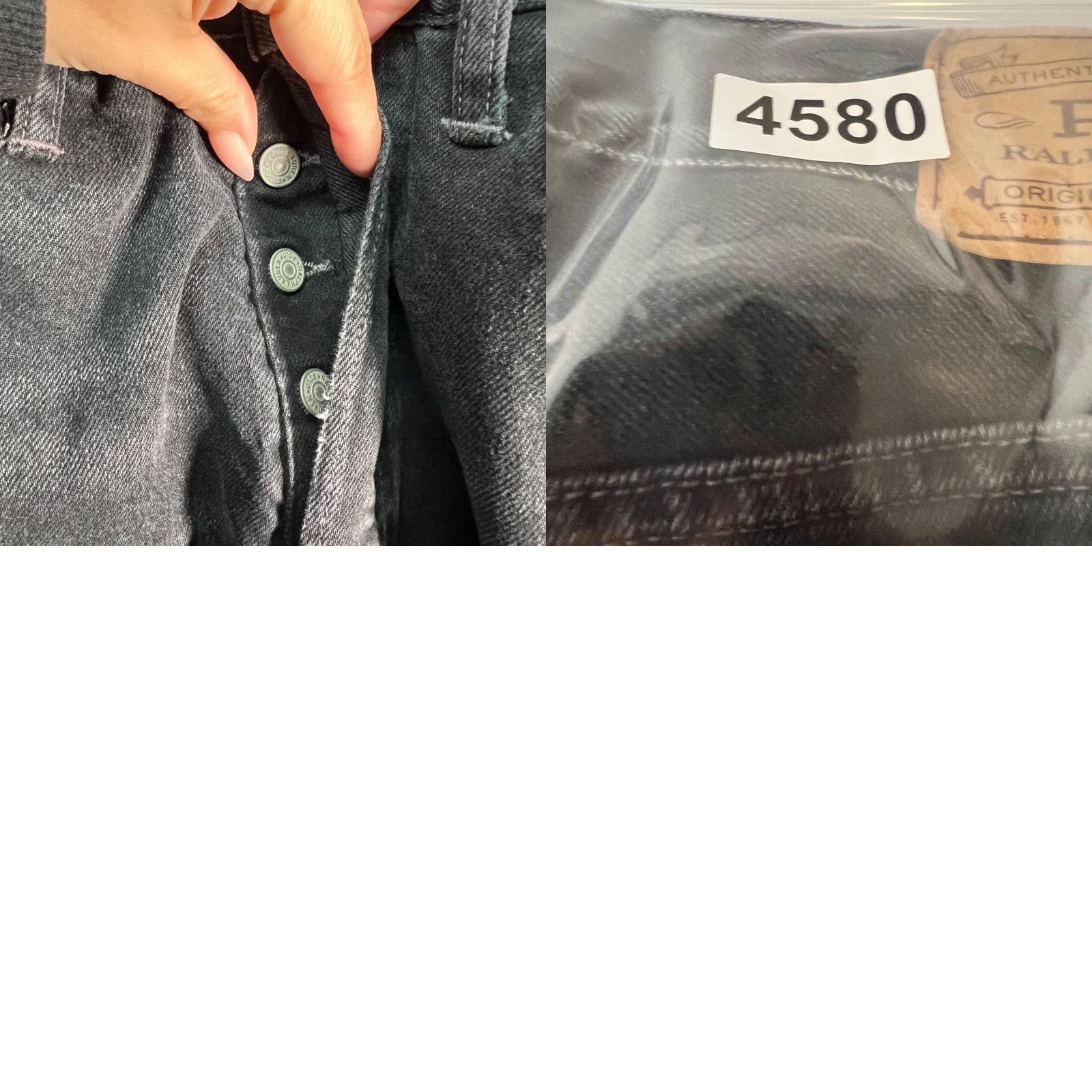 Polo Ralph Lauren Polo Ralph Lauren Mens Jeans 34x32 Black Denim Straight Cotton Jeans 5-Pocket Logo Vintage No Size US S / EU 44-46 / 1 - 9 Thumbnail