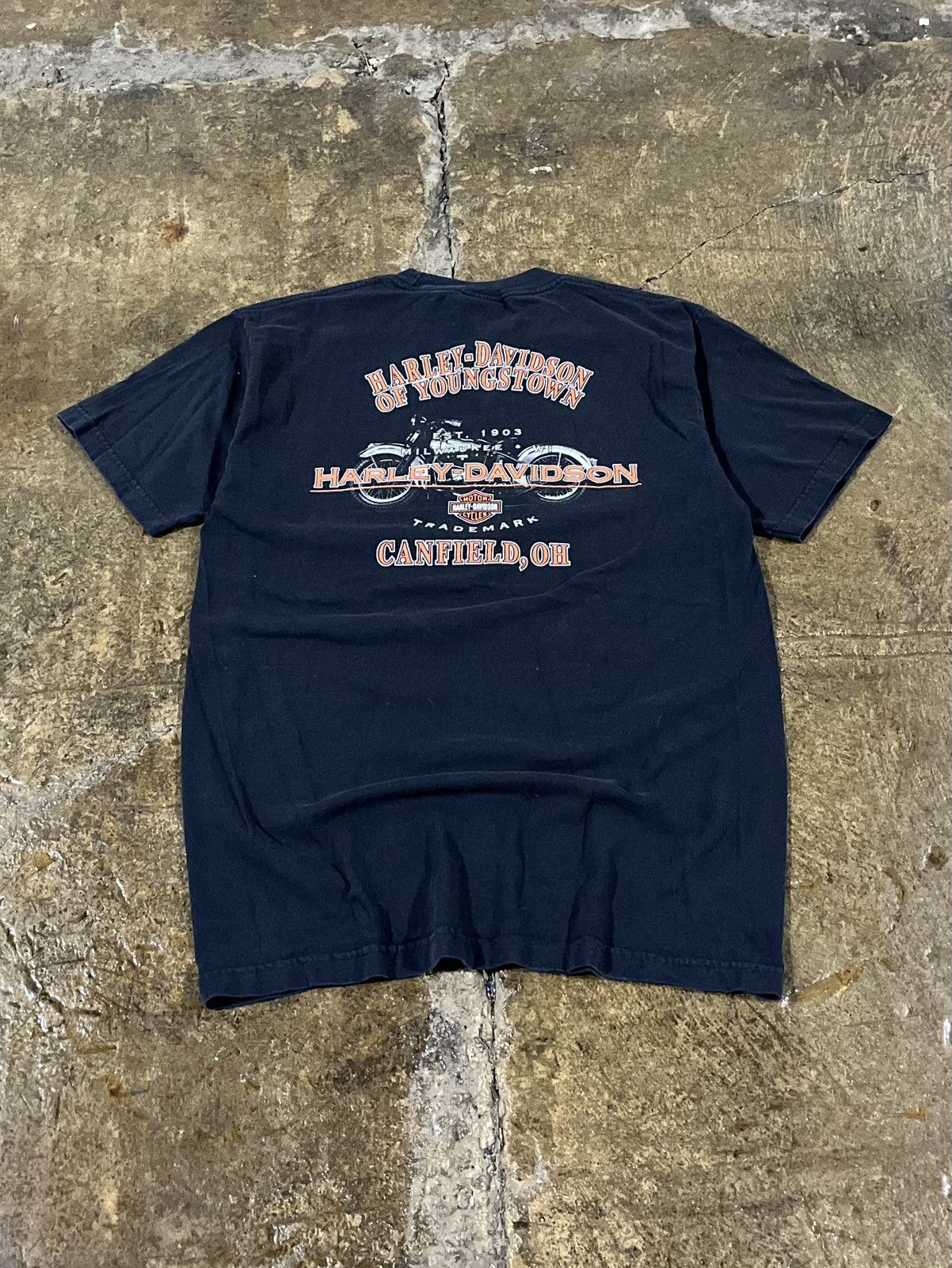 Harley Davidson × Vintage Crazy Vintage Harley Davidson Eagle Grunge Biker Tee Shirt Size US L / EU 52-54 / 3 - 2 Thumbnail