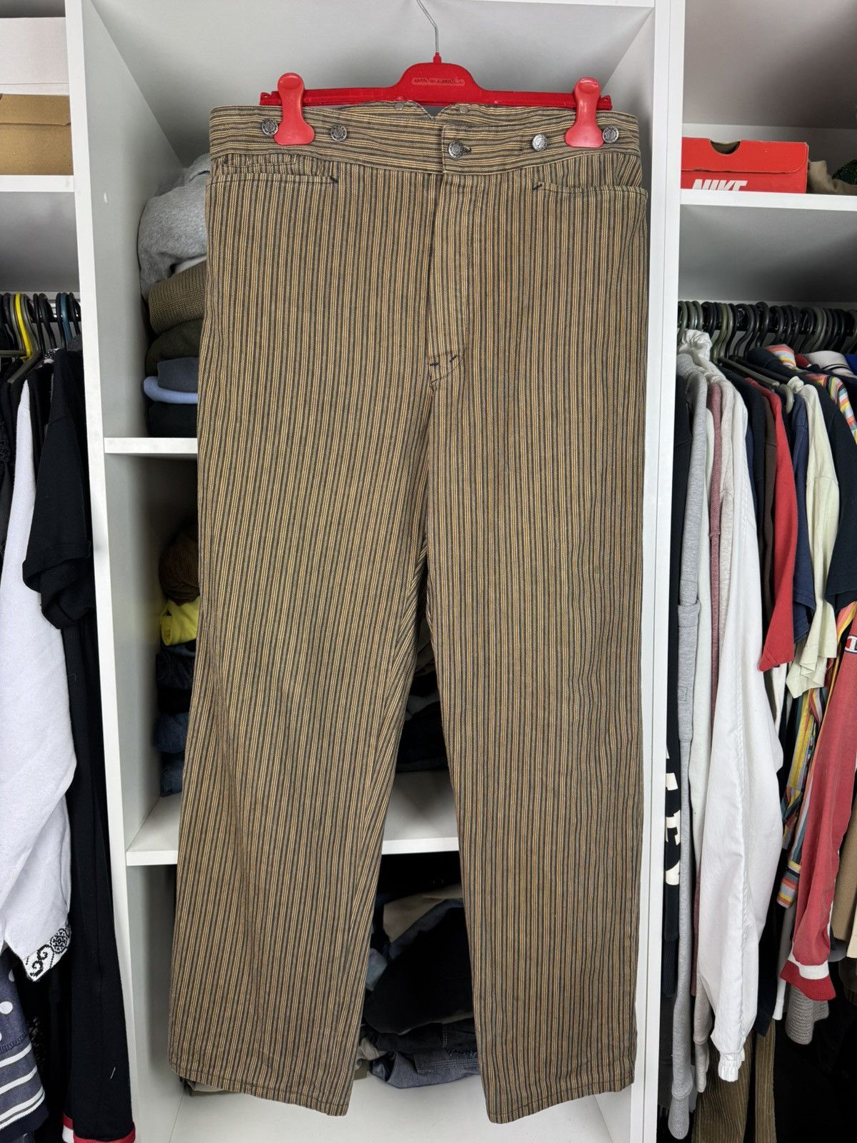 Other Vintage Wah Maker USA Buckle Back Striped Western Pants Size US 38 / EU 54 - 1 Thumbnail