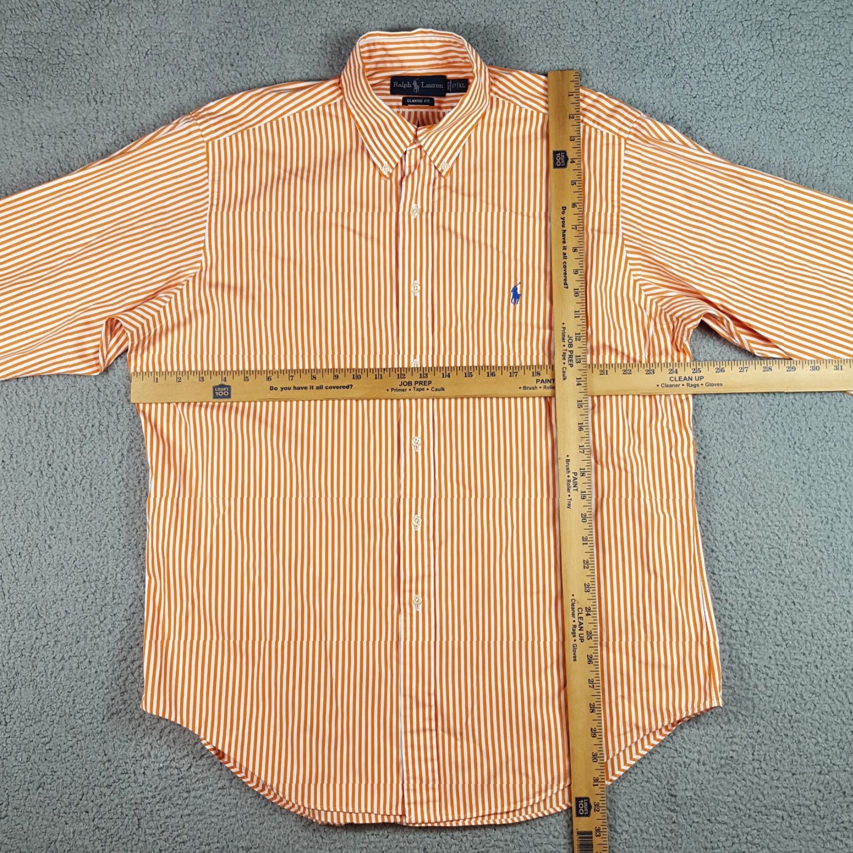 Ralph Lauren VINTAGE Ralph Lauren Preppy Striped Button-Up Shirt XL Orange Long Sleeve Pony Logo Classic Mens 90s Retro Size US XL / EU 56 / 4 - 7 Thumbnail