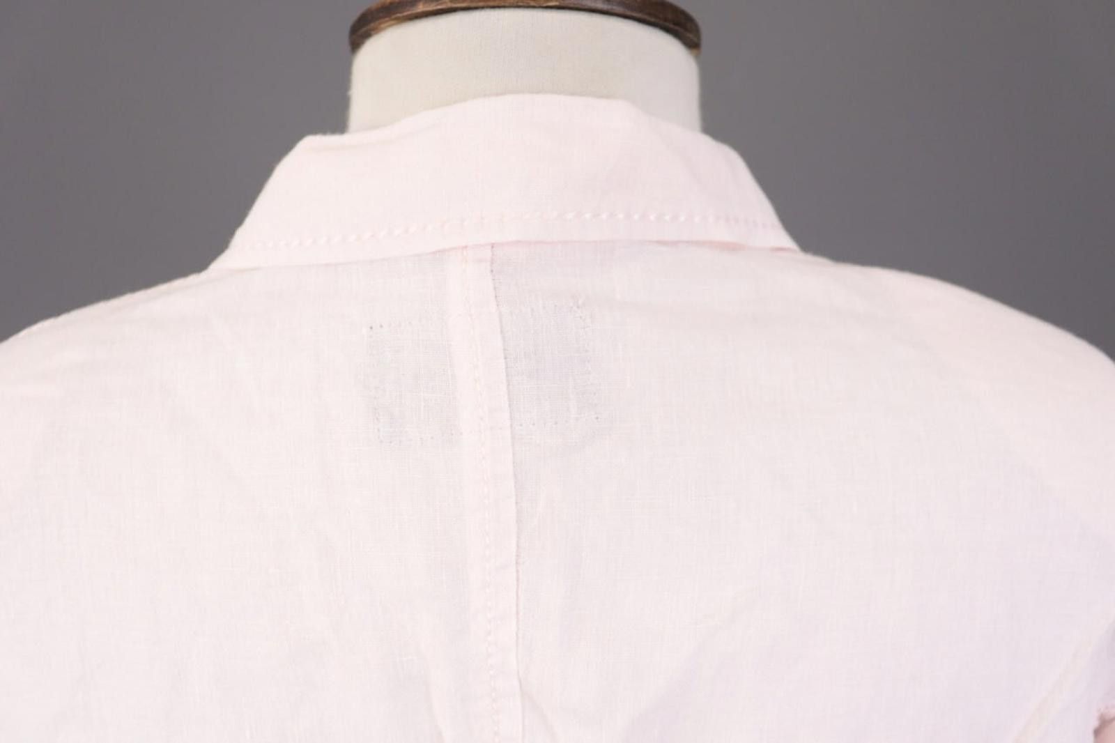 Oscar De La Renta Oska Pink 100% Linen Multipockets Cargo Blazer Jacket Size 3 Size M / US 6-8 / IT 42-44 - 10 Thumbnail