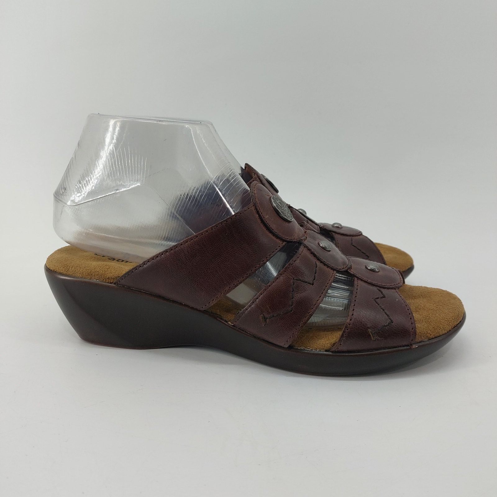 Other Walking Cradles Brown Leather Sandals Slides 9.5 Size US 9.5 / IT 39.5 - 3 Thumbnail