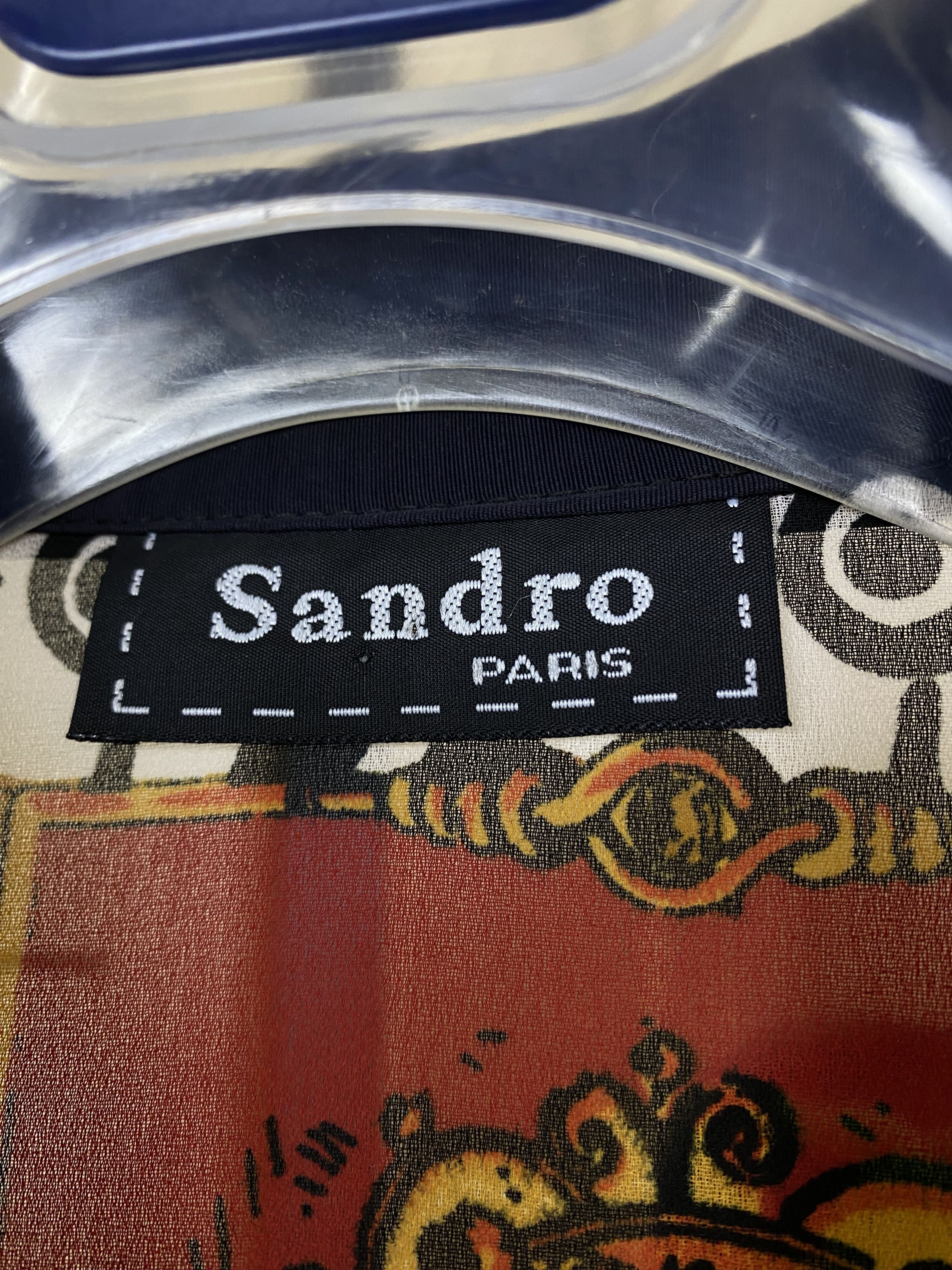 Sandro Vintage 70s 80s Sandro Paris barocco Button Up Shirt Size M / US 6-8 / IT 42-44 - 8 Thumbnail