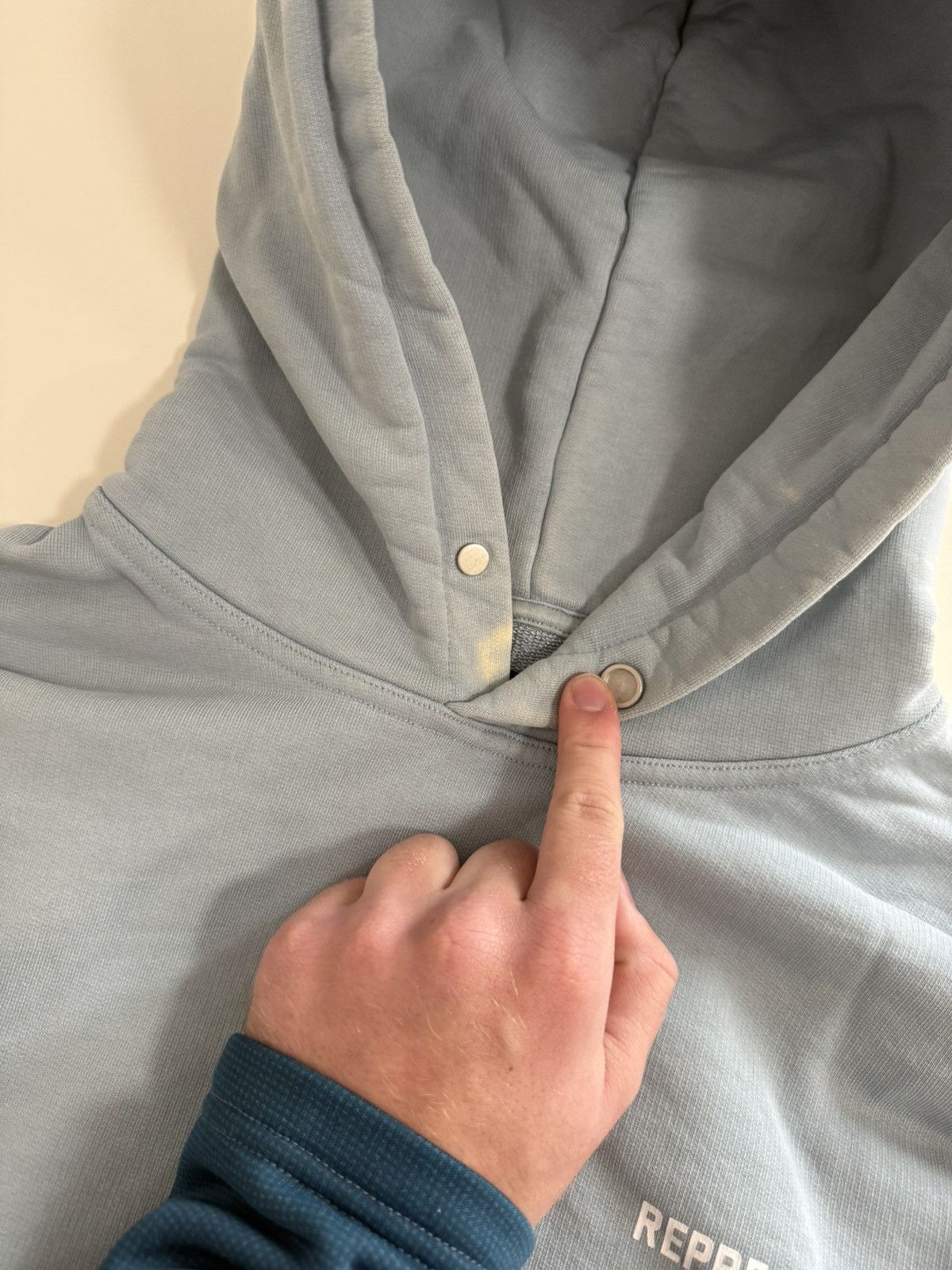 Represent Clo. REPRESENT OWNERS HOODIE POWDER BLUE Size US M / EU 48-50 / 2 - 7 Thumbnail