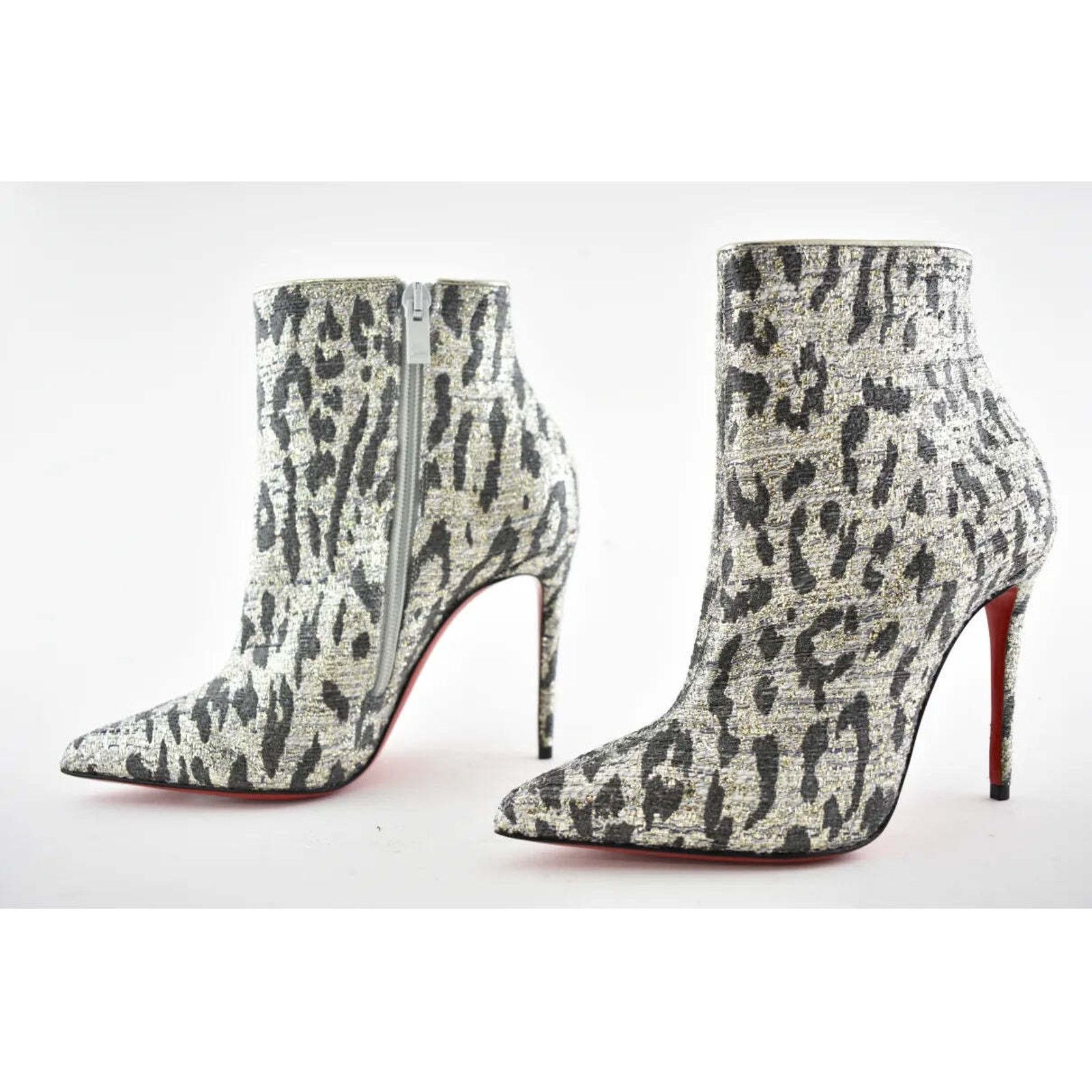 Christian Louboutin Christian Louboutin So Kate Booty 100 Black Gold Lurex Gigi Size US 5 / IT 35 - 5 Thumbnail