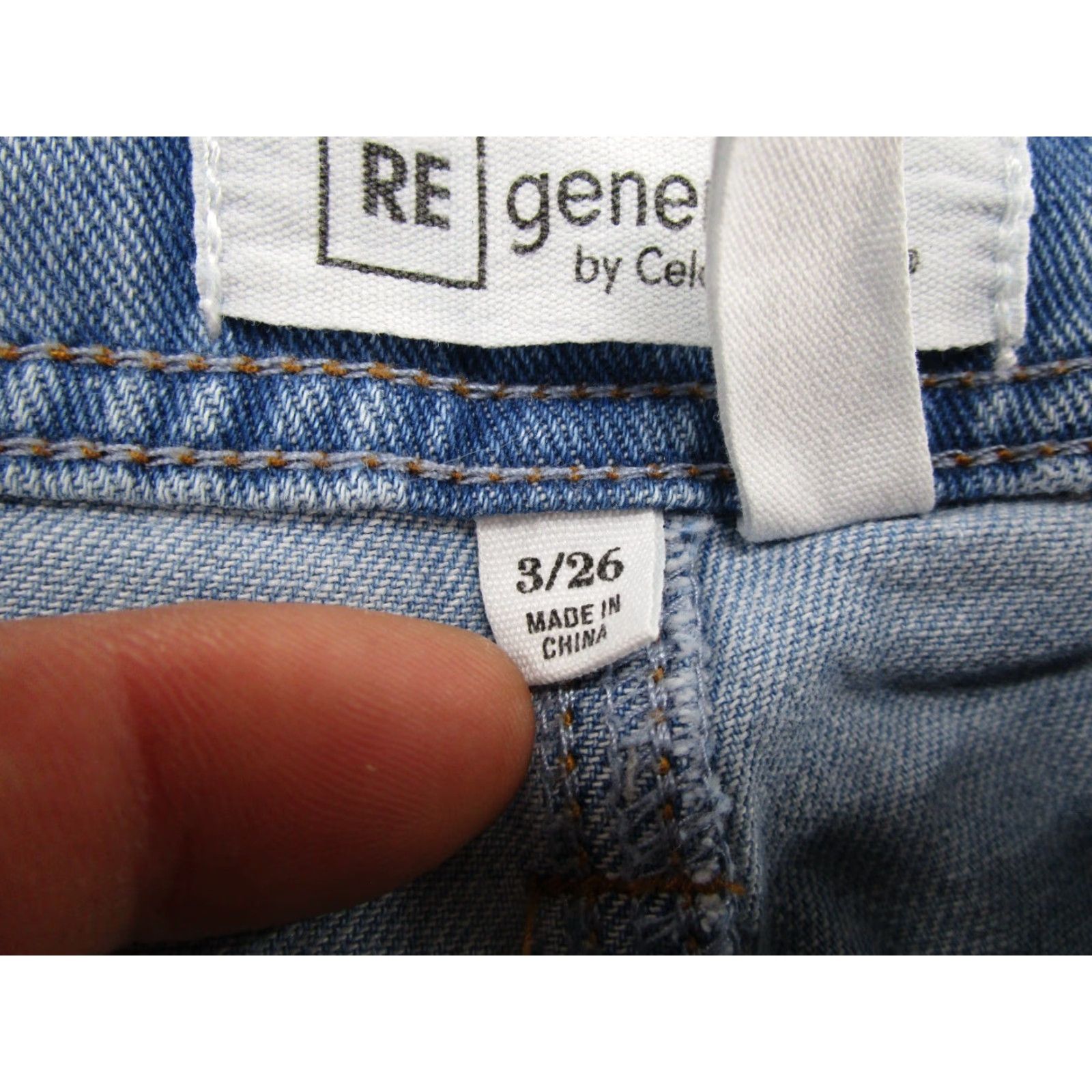 Vintage Celebrity Pink Jeans Women's 26 Blue Denim Wide-Leg Stretch 5-Pocket Re Generation SZ 3/26 Size 26" / US 2 / IT 38 - 5 Thumbnail