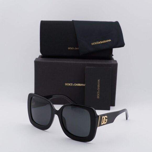 Dolce & Gabbana Dolce & Gabbana DG4513 501/87 Sunglasses Shiny Black Square Size ONE SIZE - 10 Thumbnail