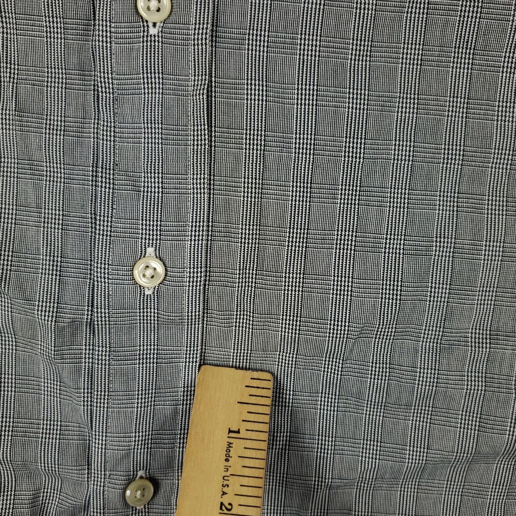 Ralph Lauren Ralph Lauren Dress Shirt Mens Size 17 Gray Plaid Button-Up Long Sleeve Classic Size 46R - 4 Thumbnail