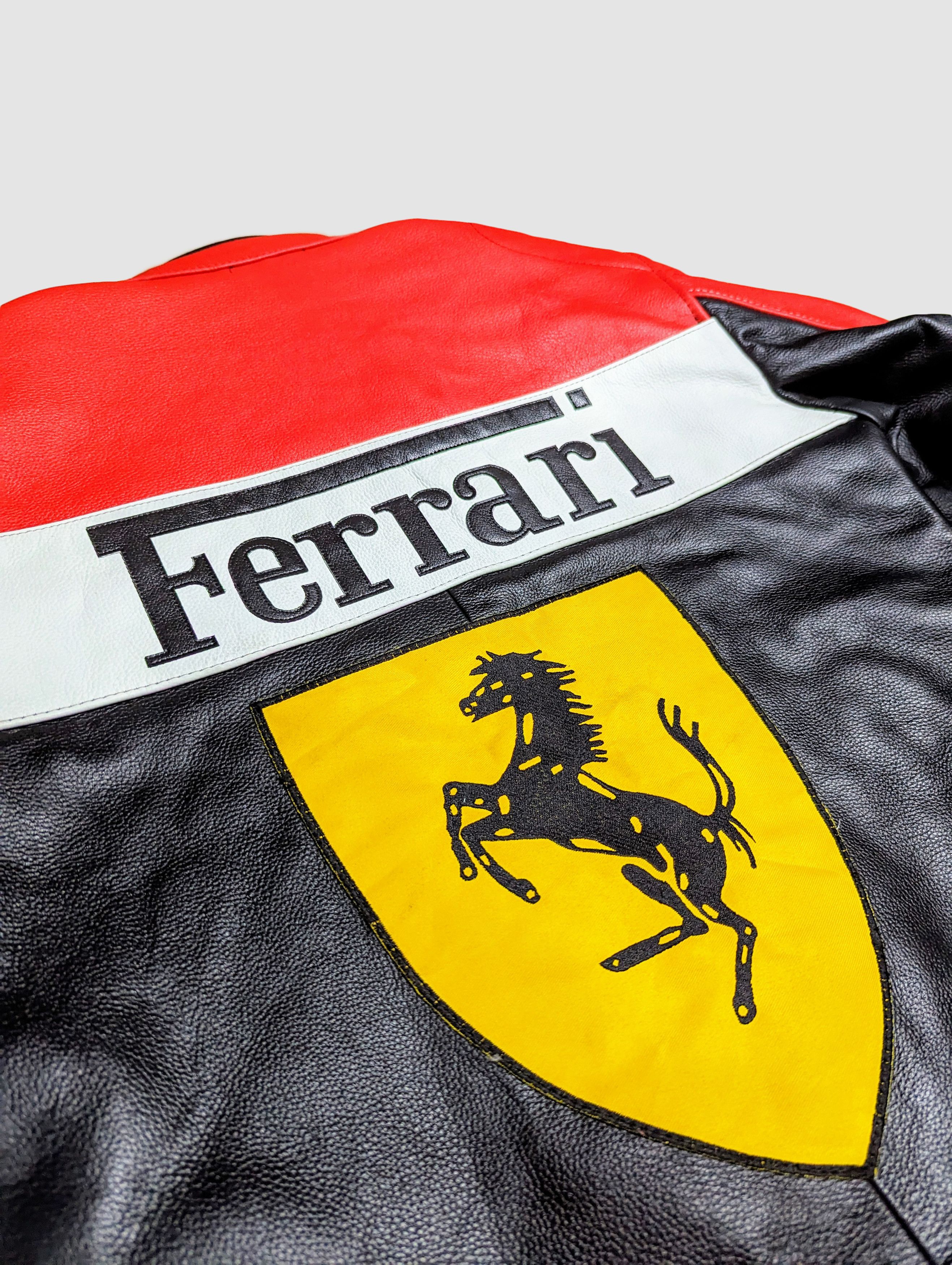 Vintage 🔥 FERRARI 🔥 90s RACING LEATHER JACKET STREETWEAR Size US M / EU 48-50 / 2 - 8 Thumbnail