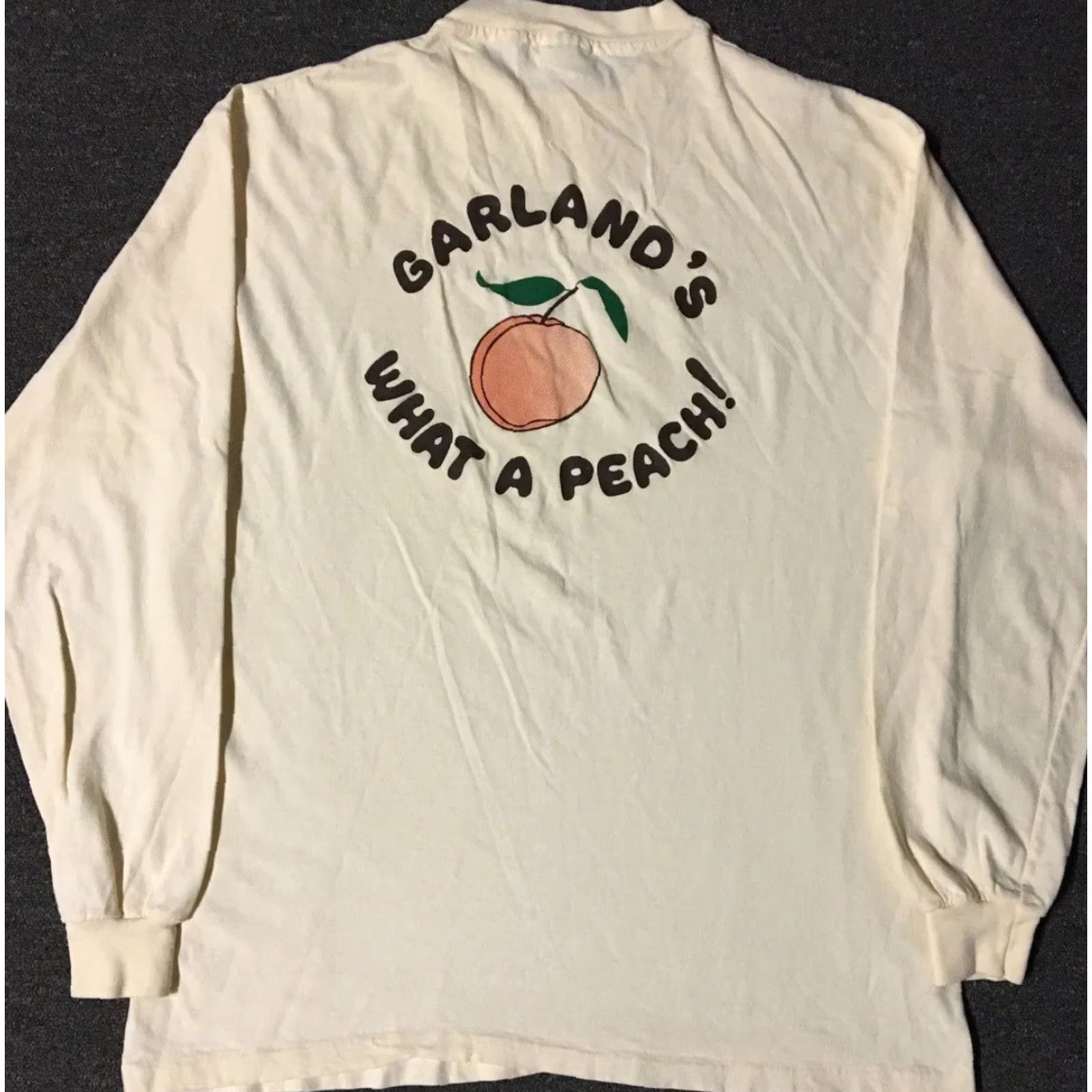 Vintage Vtg 80s Garlands Lodge What A Peach Shirt XL Sedona Arizona Fruit Biker Grunge Size US XL / EU 56 / 4 - 2 Thumbnail