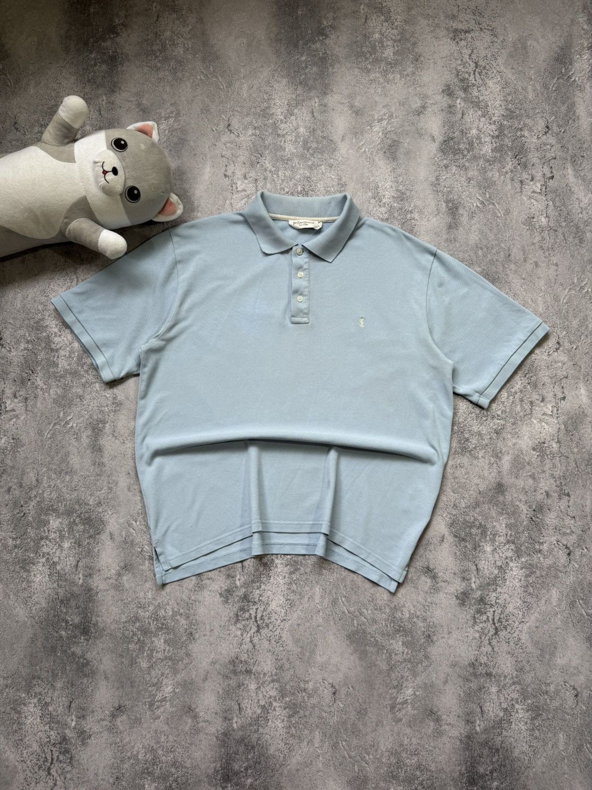 Vintage × Yves Saint Laurent YvesSaintLaurent YSL Polo Tee Size US XL / EU 56 / 4 - 1 Thumbnail