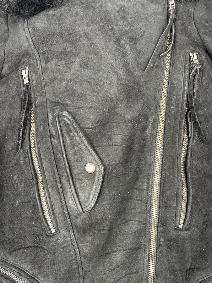 Diesel Diesel Sample Black Gold Astro Biker Shearling Asymmtrical Jacket Size US M / EU 48-50 / 2 - 9 Thumbnail