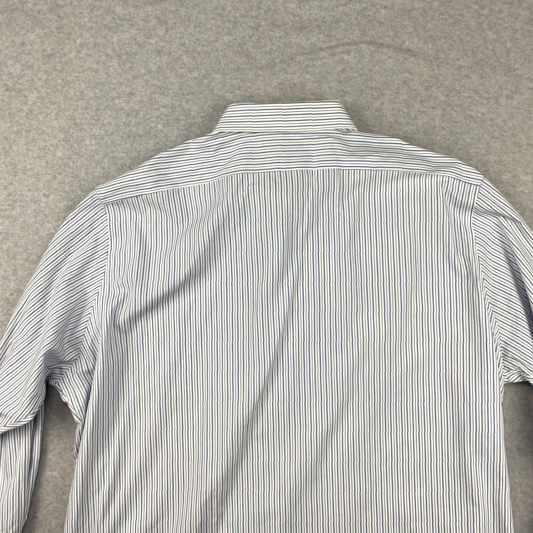 Ralph Lauren VINTAGE Lauren Ralph Lauren Dress Shirt Mens 17.5 32/33 Stripe Non Iron Long Sleeve Size 48R - 6 Thumbnail