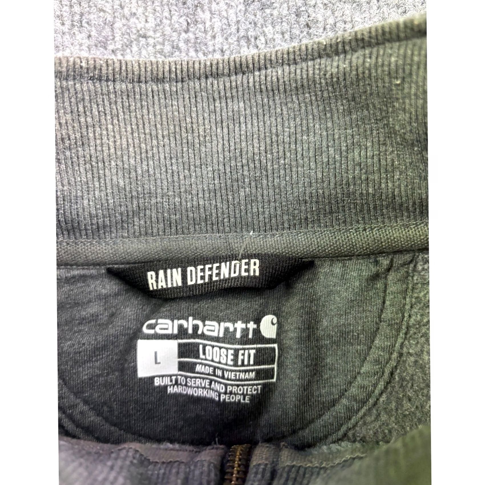 Carhartt Carhartt Sweatshirt Mens L Gray Zip Full Zip Fleece Rain Defender Heavyweight Pockets Size US L / EU 52-54 / 3 - 2 Thumbnail