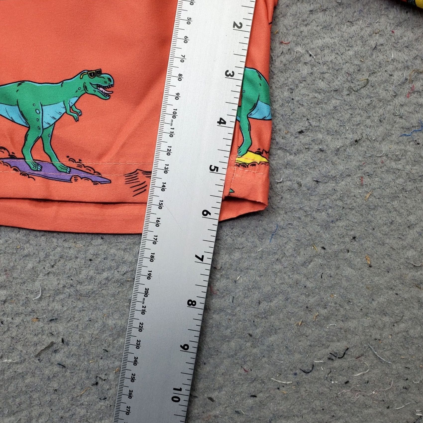 Burnside Burnside Mens Bottom S Mens Swim Trunk Shorts Dinosaur Print Stretch Drawstring Multicolor Size US 29 - 4 Thumbnail