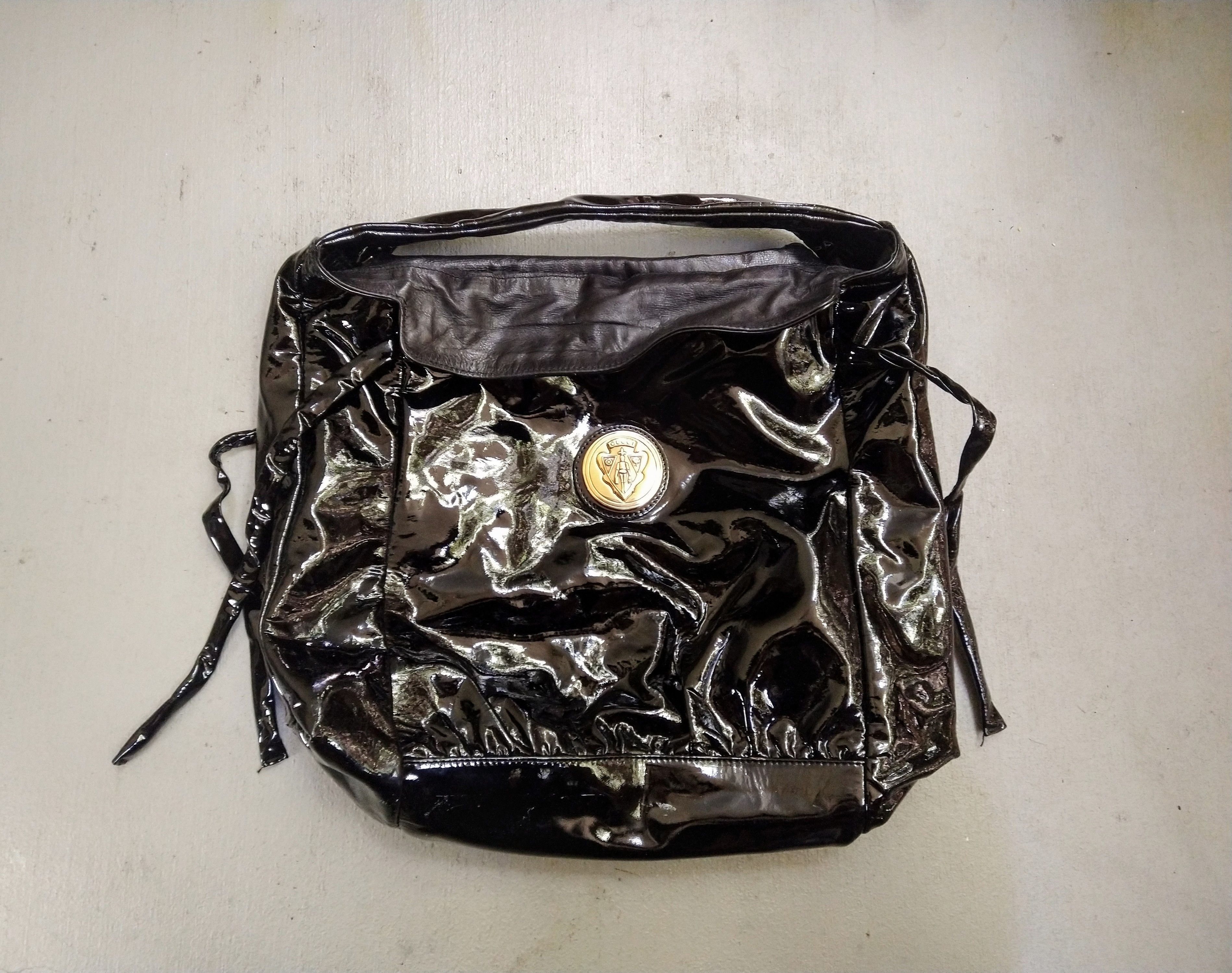 Gucci Gucci Hysteria Shoulder Bag Purse Black Patent Leather Y2K Size ONE SIZE - 1 Thumbnail
