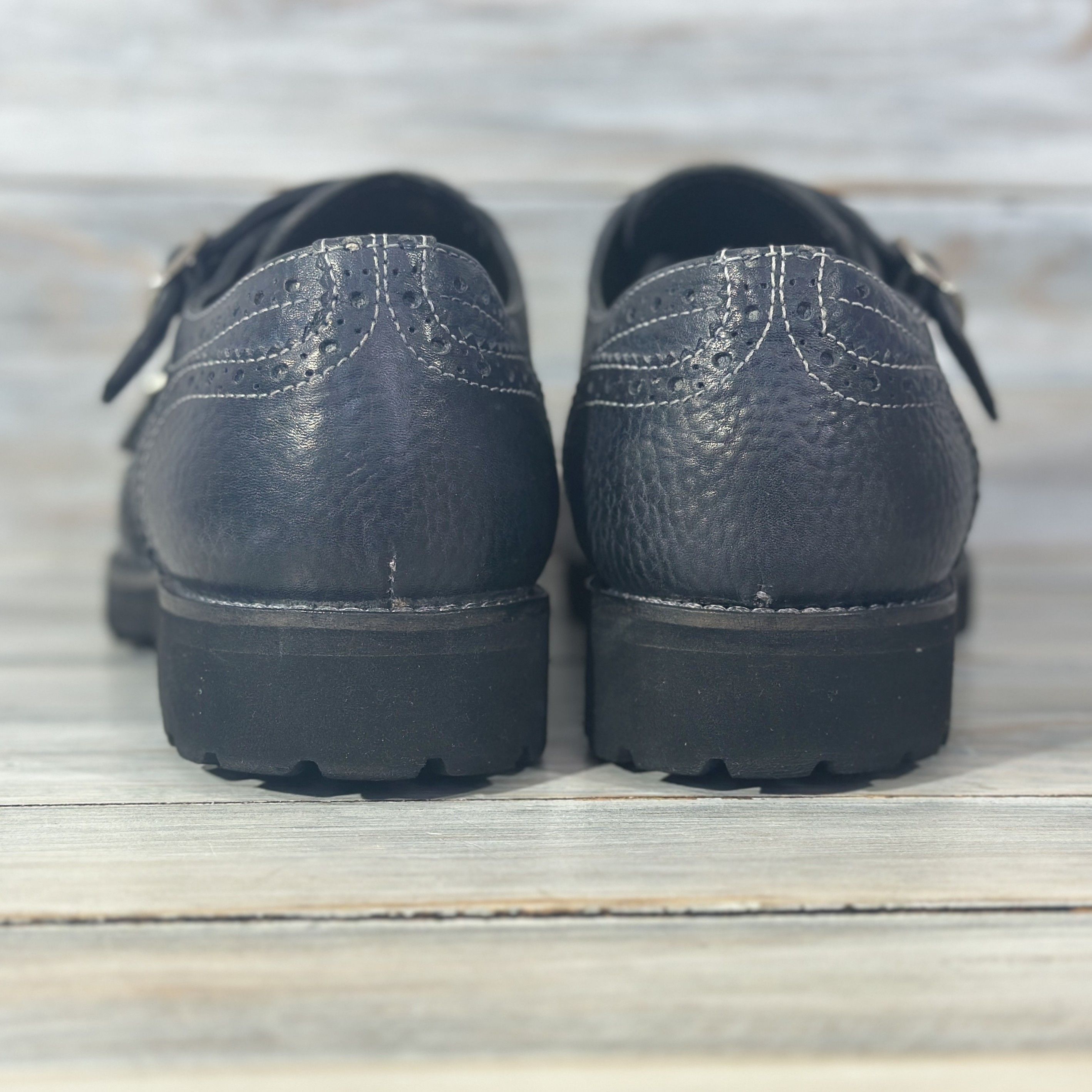 Leather JEROLD WILTON Monk Leather Shoes Made In Italy Luxury Brand Size US 9.5 / EU 42-43 - 20 Thumbnail