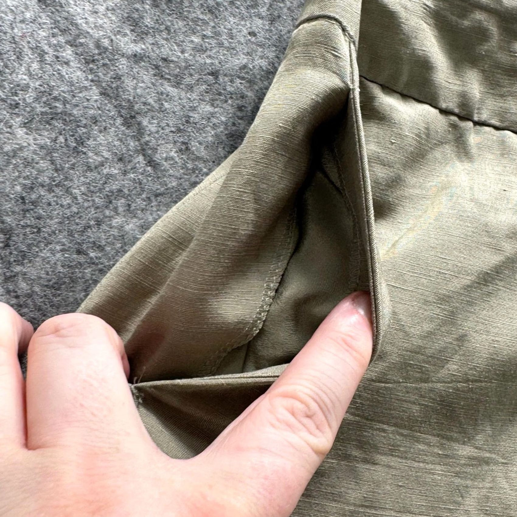 Armani Armani Collezioni Skirt Womens 8 Beige Linen Pencil Knee Length Made In Italy Size 30" / US 8 / IT 44 - 4 Thumbnail