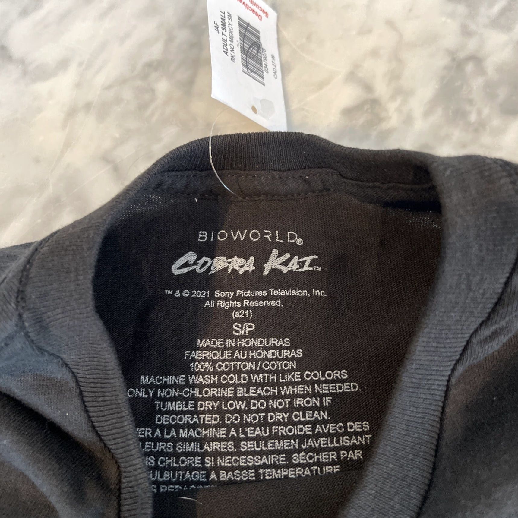 Vintage Bioworld Cobra Kai Shirt Men Small Strike First Strike Hard No Mercy New Tag Size US S / EU 44-46 / 1 - 4 Thumbnail