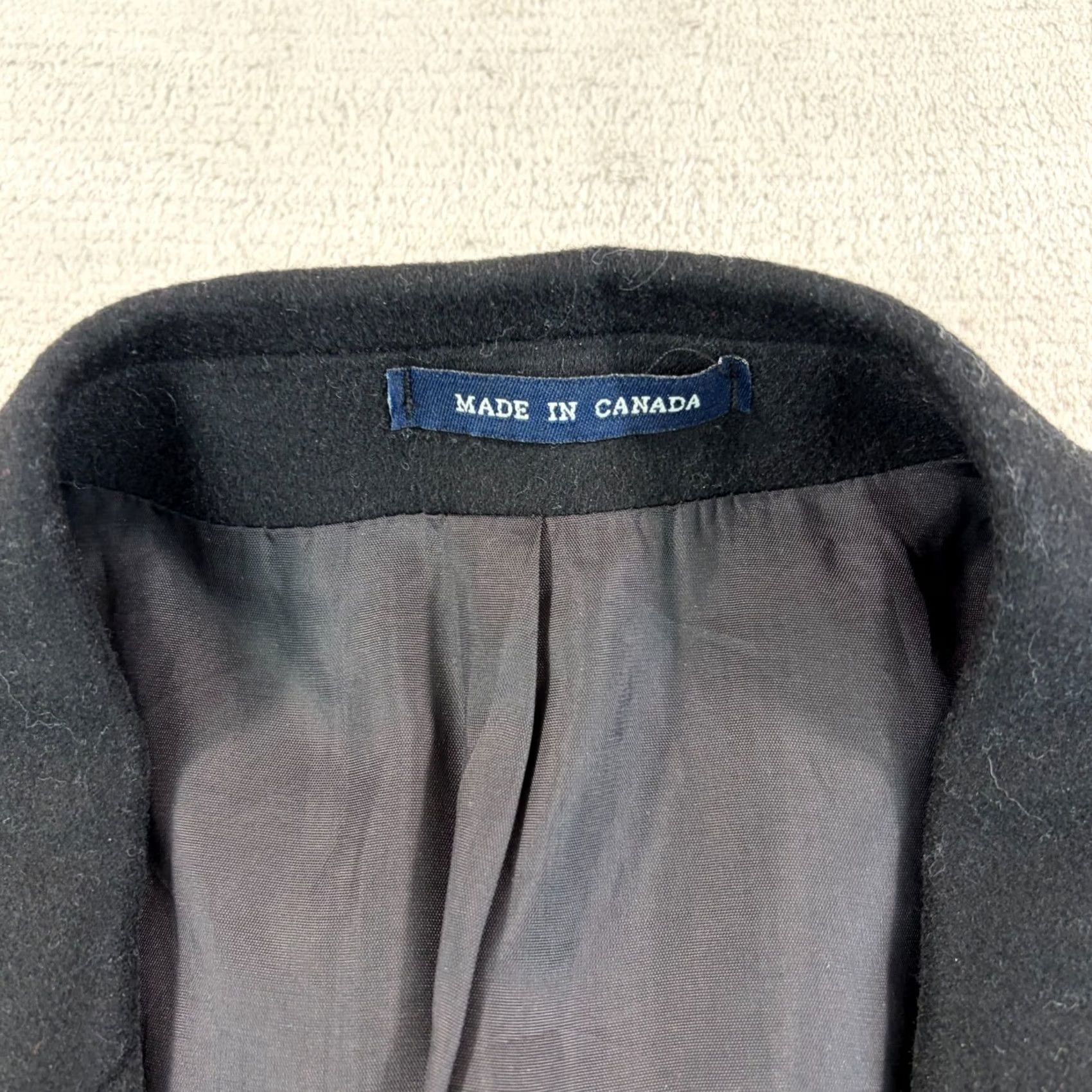 Ralph Lauren VINTAGE Ralph Lauren Blazer Black Wool Cashmere Men 52 Designer Sports Coat Size 52R - 3 Thumbnail