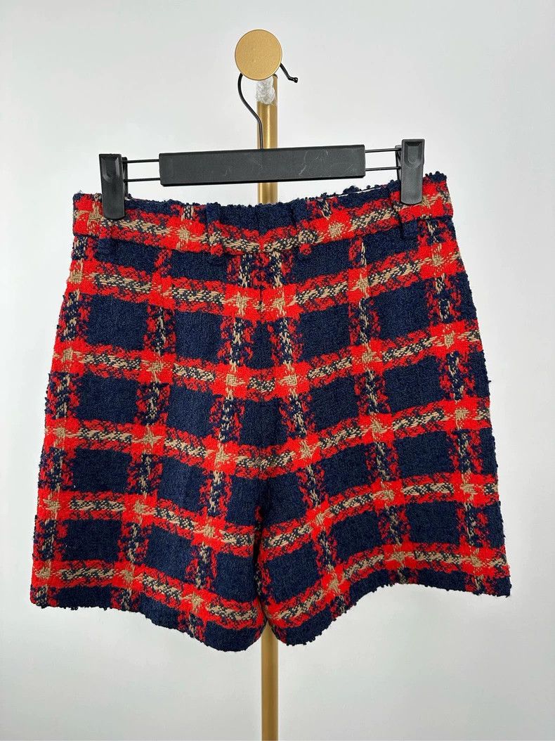 Gucci Gucci Blue and red plaid wool shorts 2504-Nextarrow Size 24" / US 00 / IT 34 - 2 Thumbnail