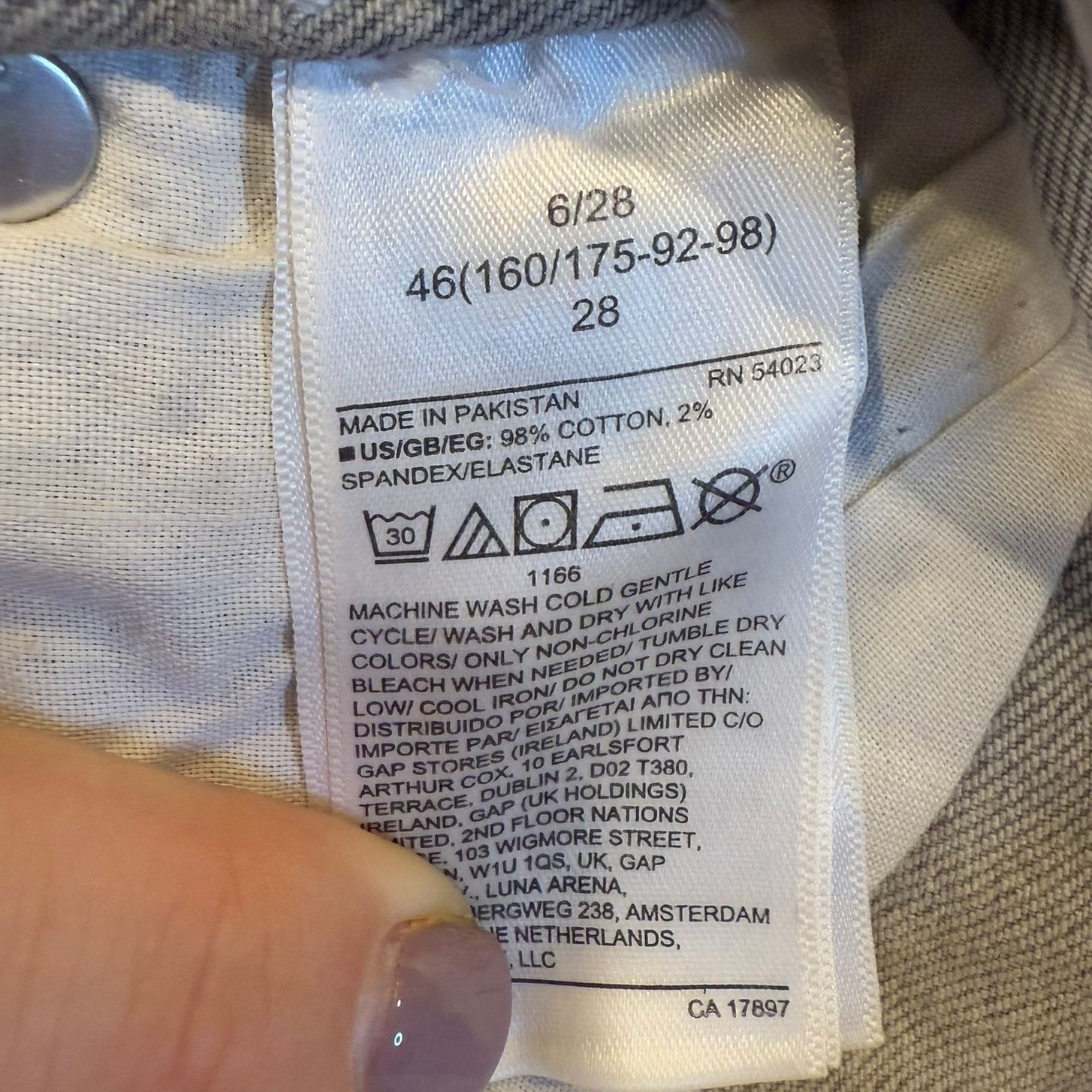 Gap Gap High Rise Vintage Slim 6/28 Gray Distressed Size 28" / US 6 / IT 42 - 4 Thumbnail