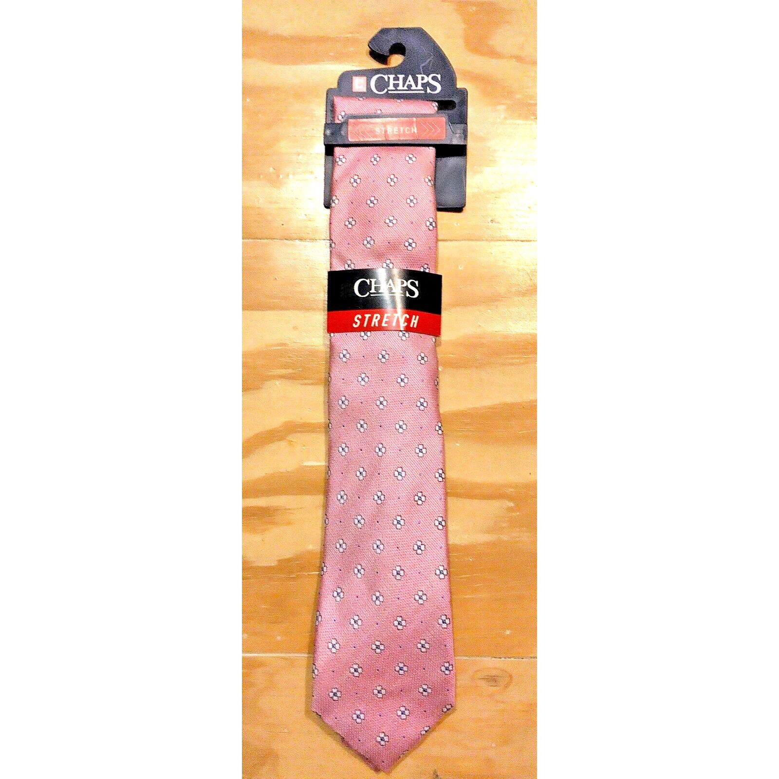 Chaps Chaps Mens Stretch Summer Pink Bay Flower Tie Silk Size ONE SIZE - 1 Thumbnail