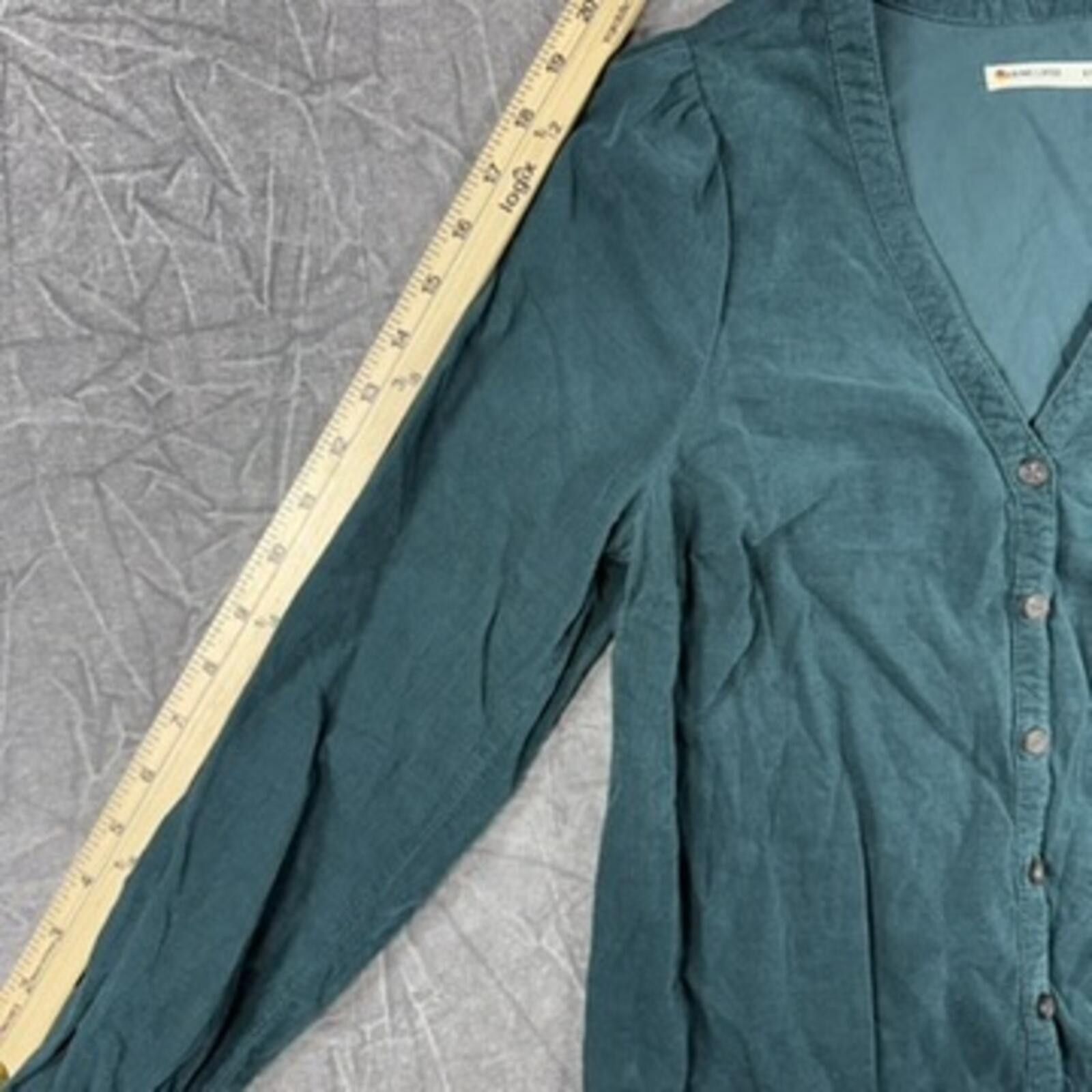 Marine Layer Marine Layer Shirt Women's XS Green Corduroy Cotton Size XS / US 0-2 / IT 36-38 - 5 Thumbnail
