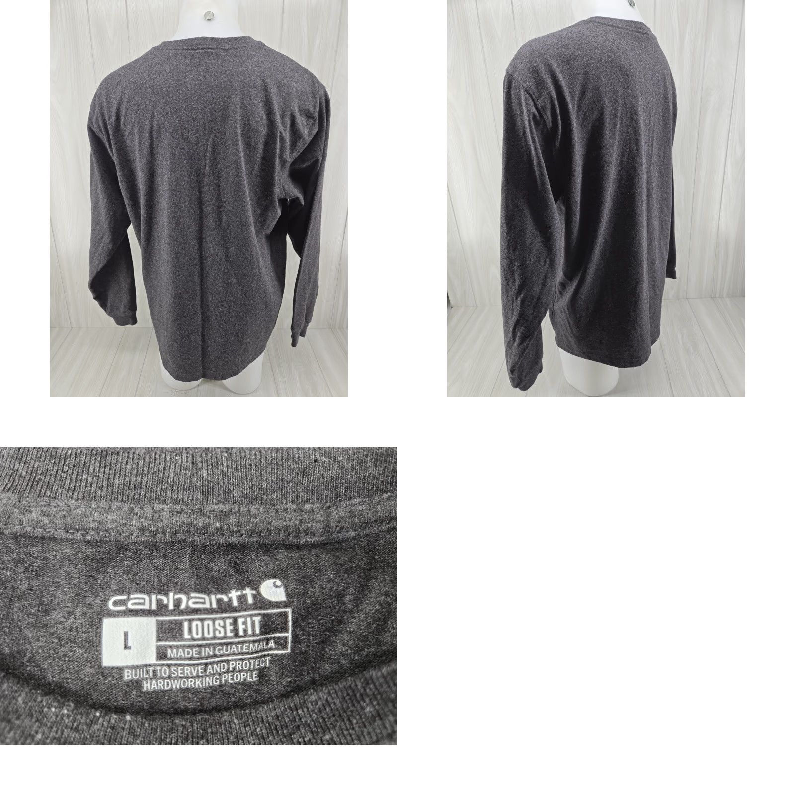 Carhartt Carhartt Loose Fit Long Sleeve Shirt Men L Charcoal Gray Orange Spellout Shirt Size US L / EU 52-54 / 3 - 8 Thumbnail