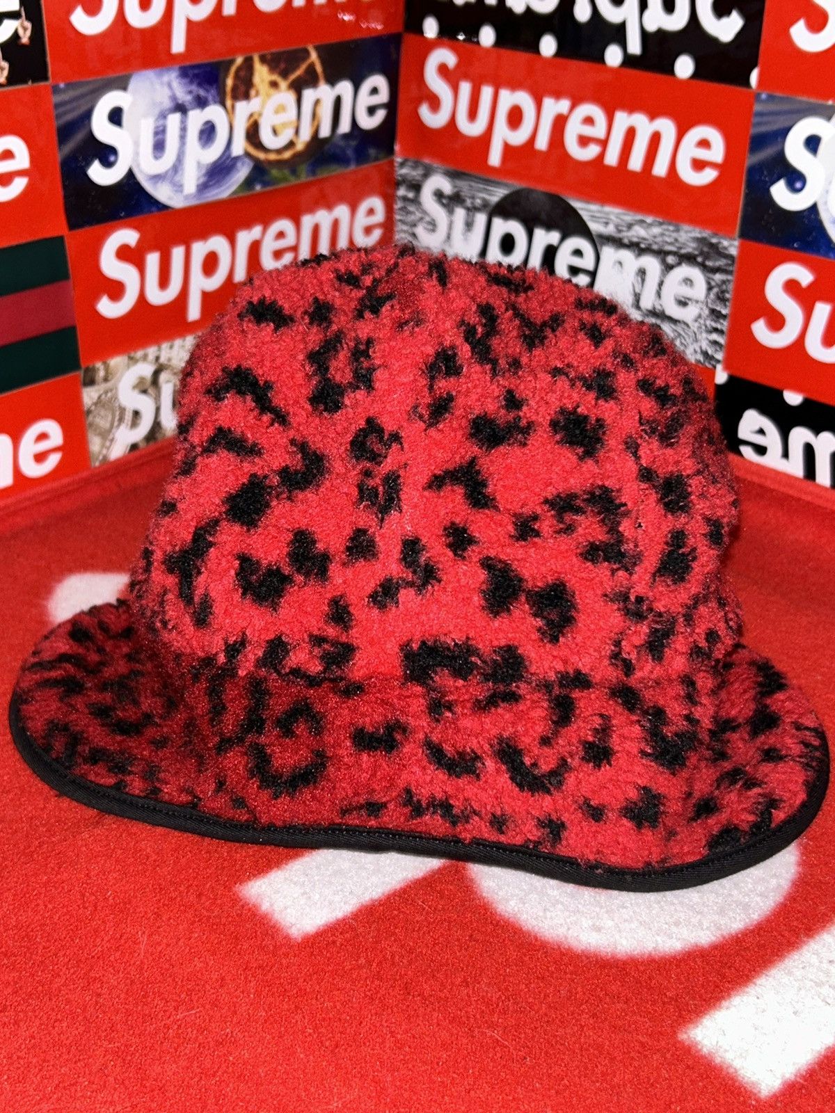 Supreme Supreme Leopard Polar Fleece Earflap Camp Cap FW17 NEW Size ONE SIZE - 4 Thumbnail