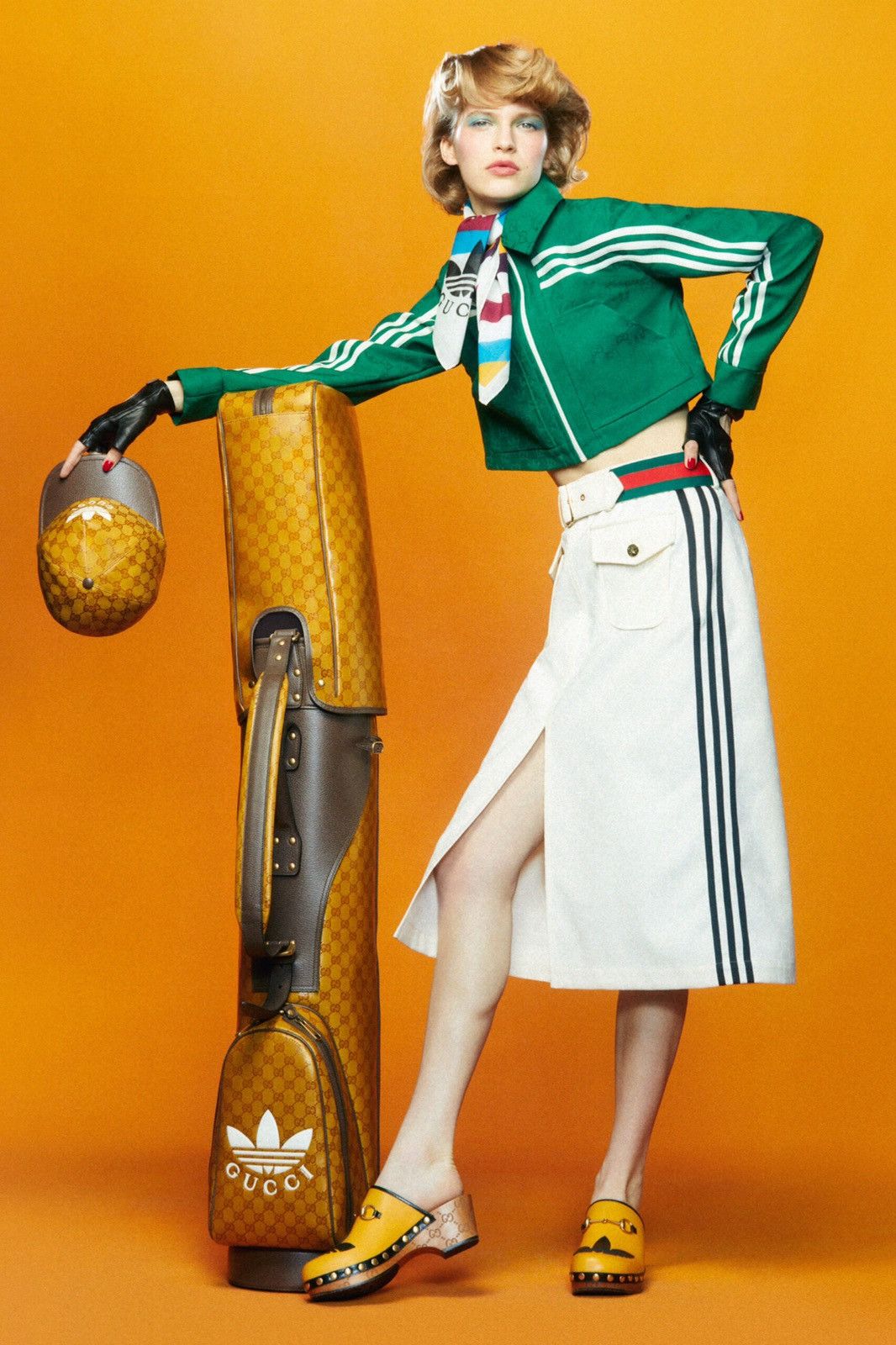Adidas × Gucci 🔥23K VALUE 🔥 PERFECT GIFT Gucci x Adidas Leather Golf Bag Size ONE SIZE - 6 Thumbnail