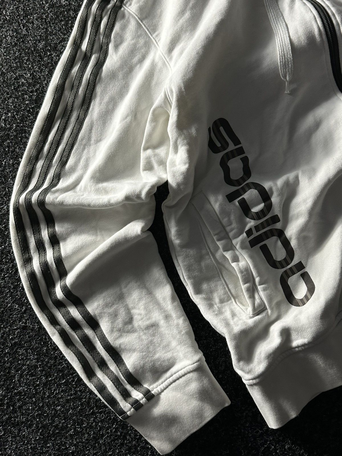 Adidas × Vintage ❗️Vintage Y2K Adidas 3 STRIPES & Big Logo skate hoodie rare Size US L / EU 52-54 / 3 - 3 Thumbnail