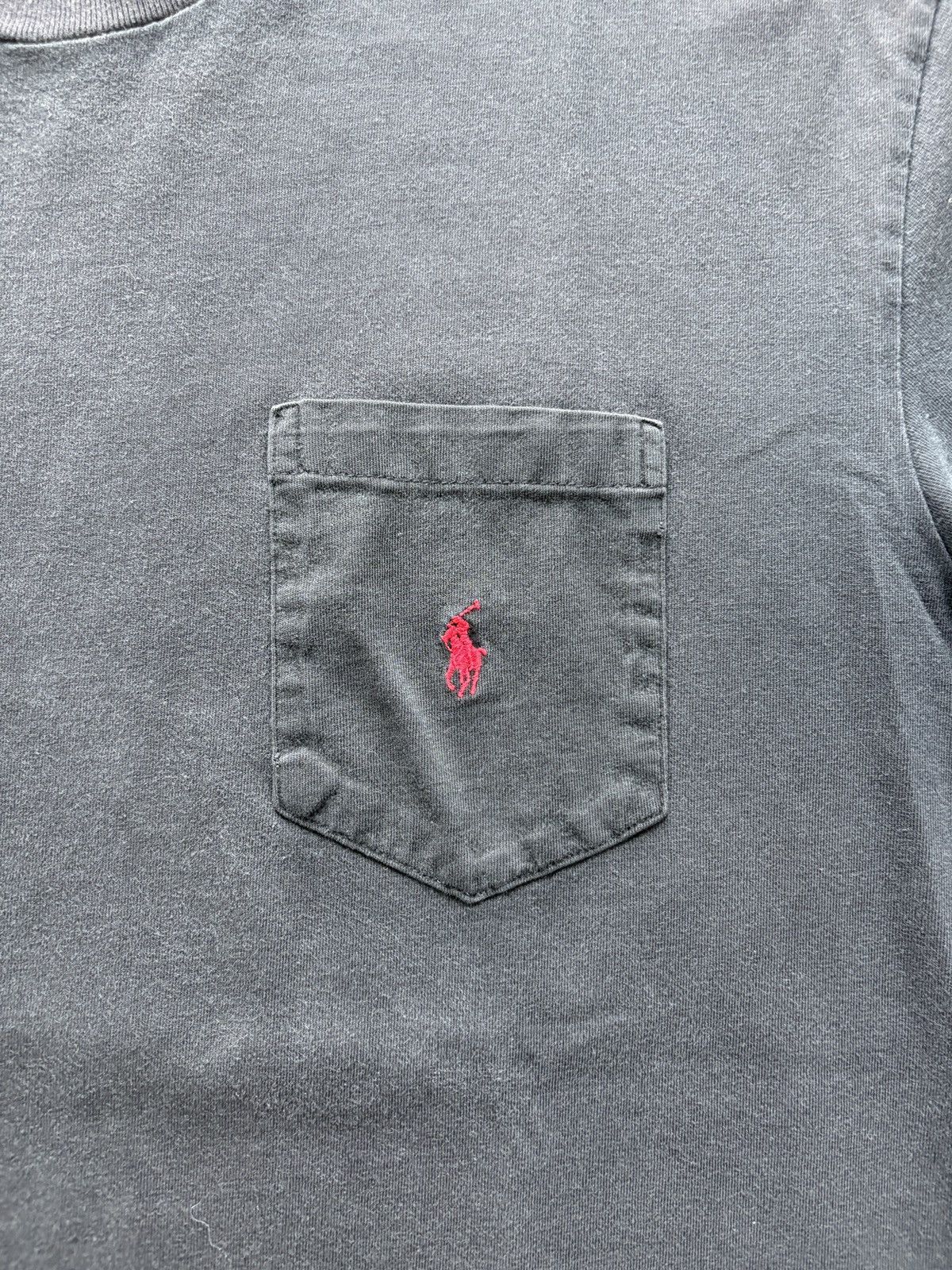 Polo Ralph Lauren Vintage Y2K Polo Ralph Lauren Pocket Tee Faded Black Size US M / EU 48-50 / 2 - 2 Thumbnail