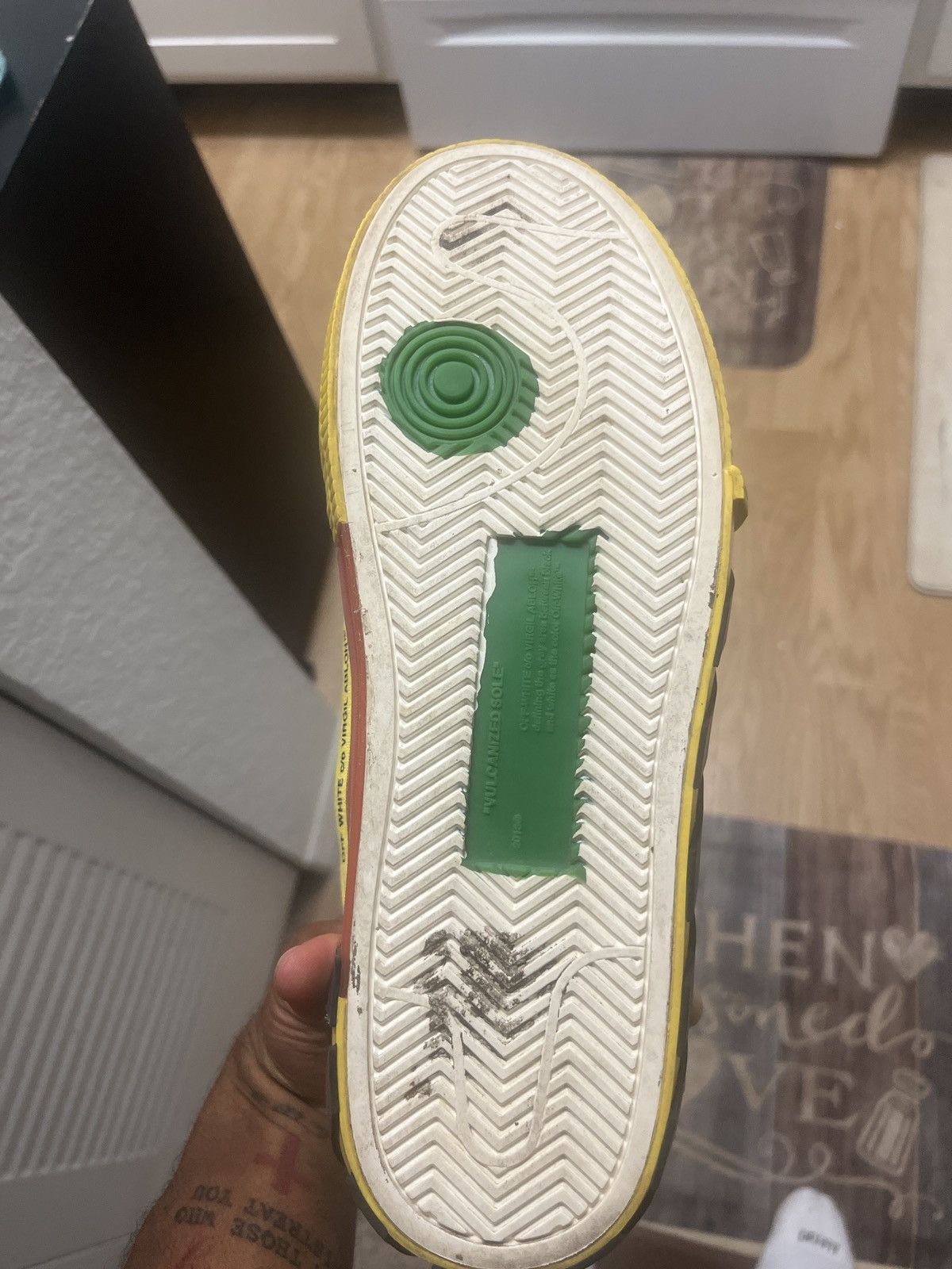 Designer × Off-White OFF-White Low Vulc yellow/red Size US 10 / EU 43 - 5 Thumbnail