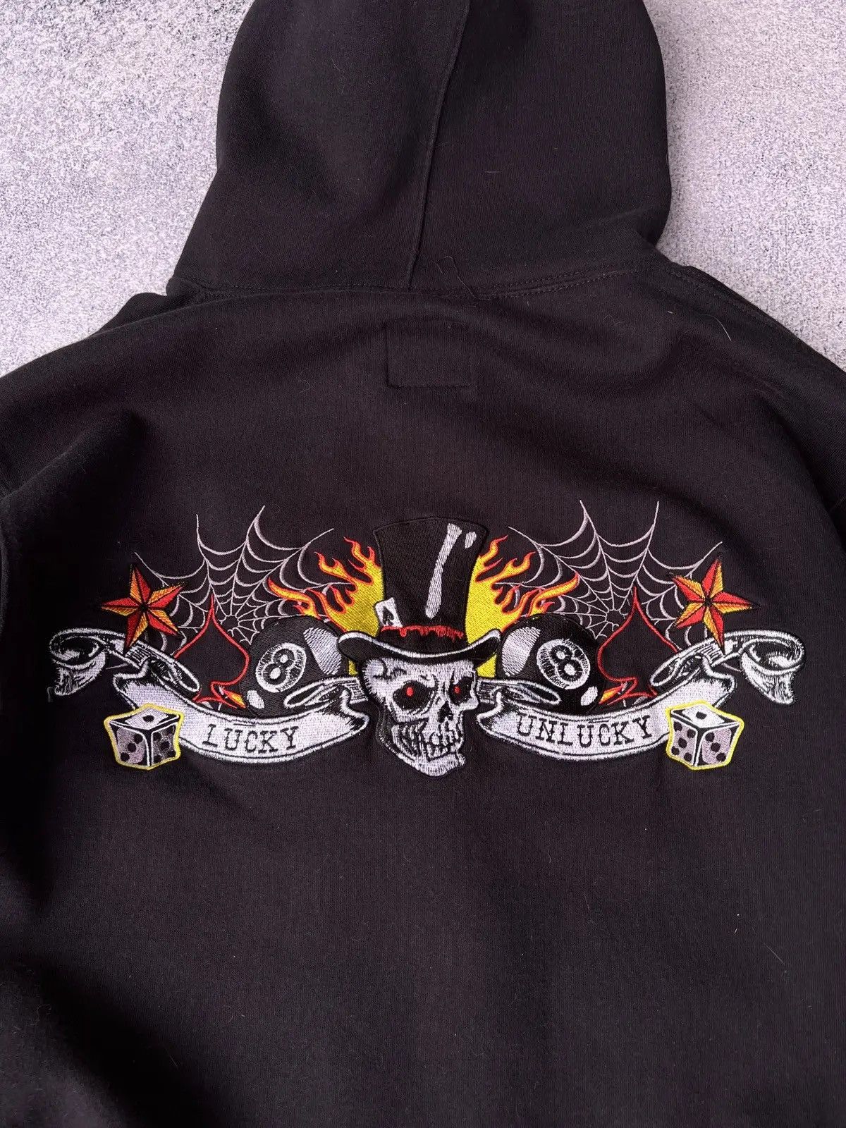 Japanese Brand × Vintage Vintage Lucky Unlucky Ed Hardy Style Women’s zip hoodie Size M / US 6-8 / IT 42-44 - 13 Thumbnail