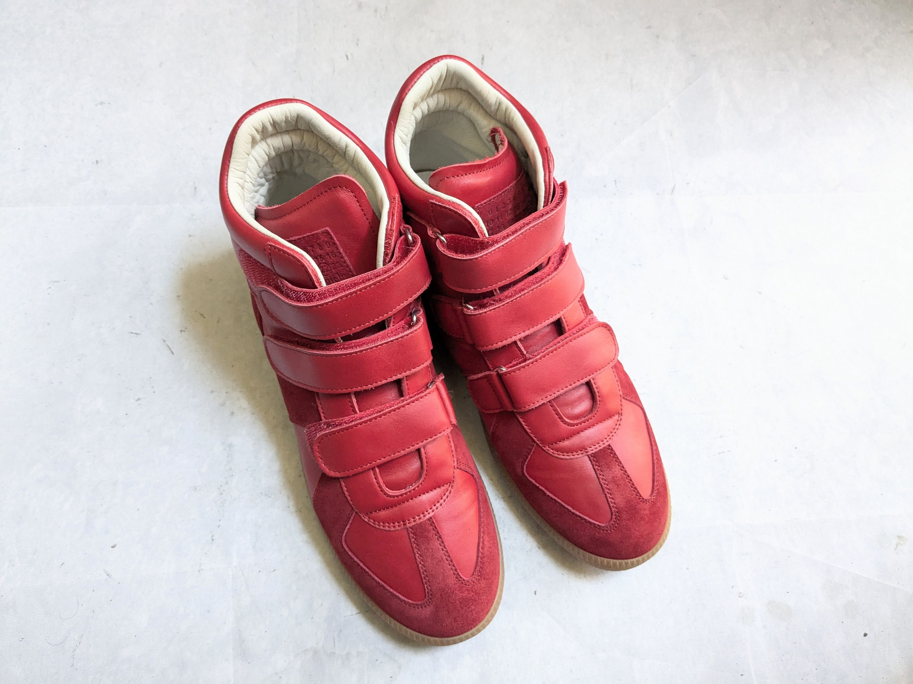 Maison Margiela Maison Margiela Triple Strap Sneakers 10 43 High Top Red Gum Size US 10 / EU 43 - 5 Thumbnail