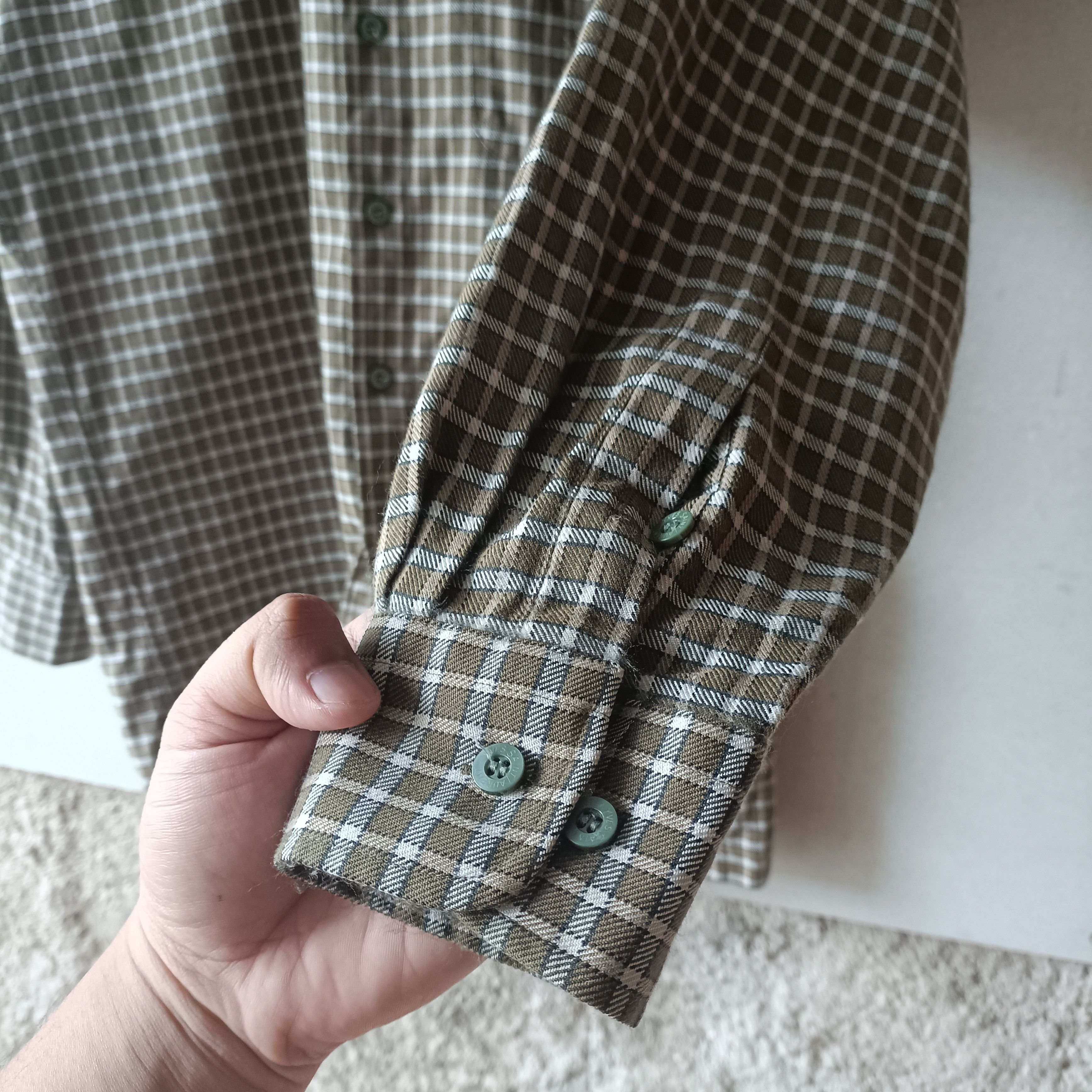 Yves Saint Laurent Vtg Yves Saint Laurent Checkered Plaid flannel Shirt Size US M / EU 48-50 / 2 - 5 Thumbnail