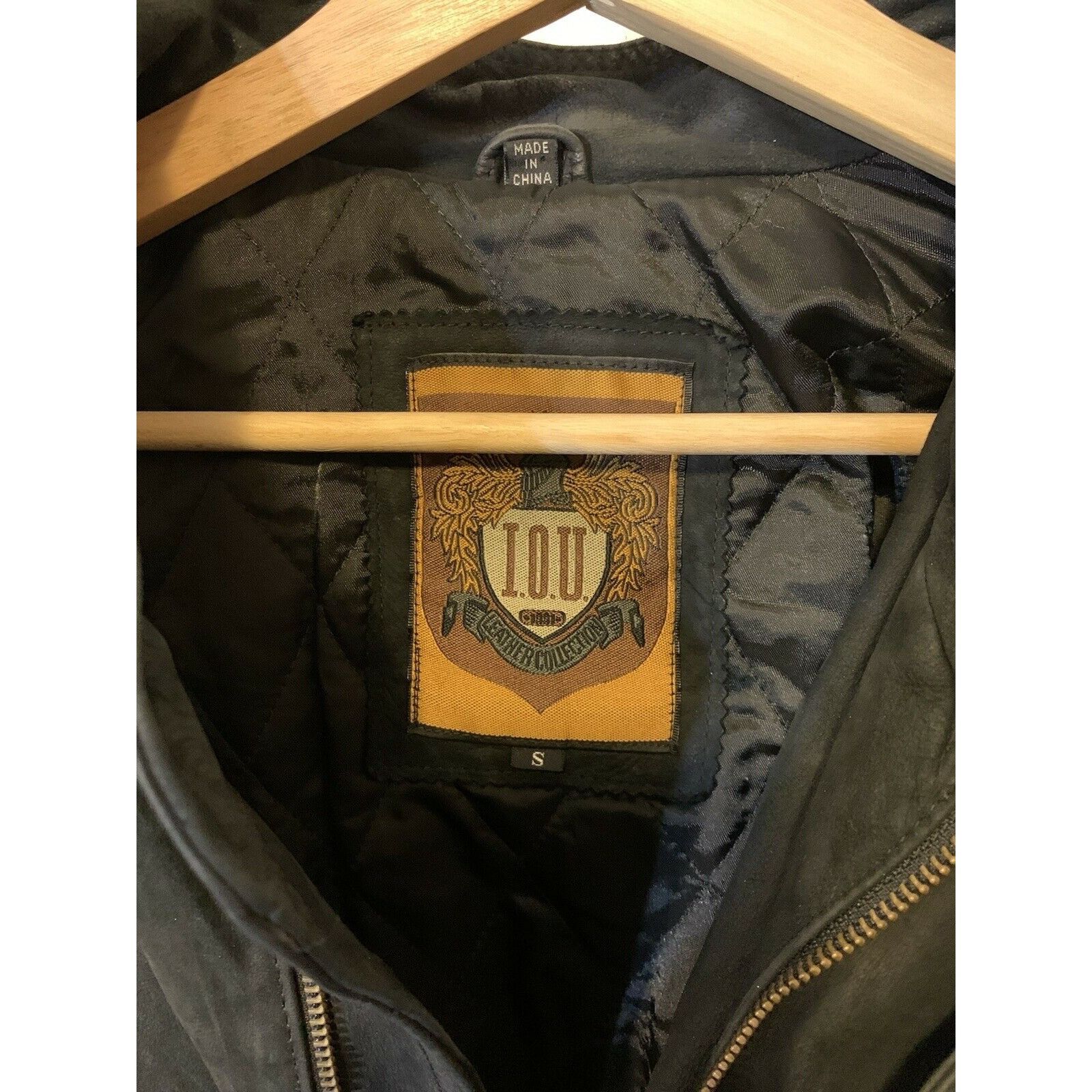 Other Vintage IOU Leather Jacket Black Men’s Sz S Size US S / EU 44-46 / 1 - 2 Thumbnail