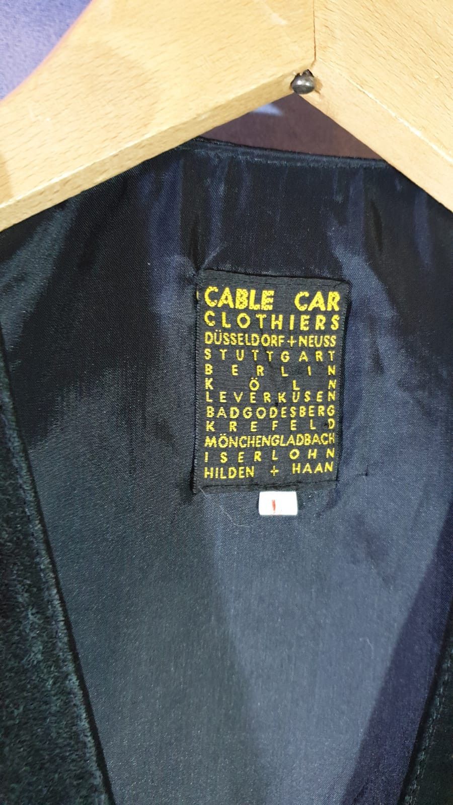 Other Suede leather black vest Size 44R - 2 Thumbnail