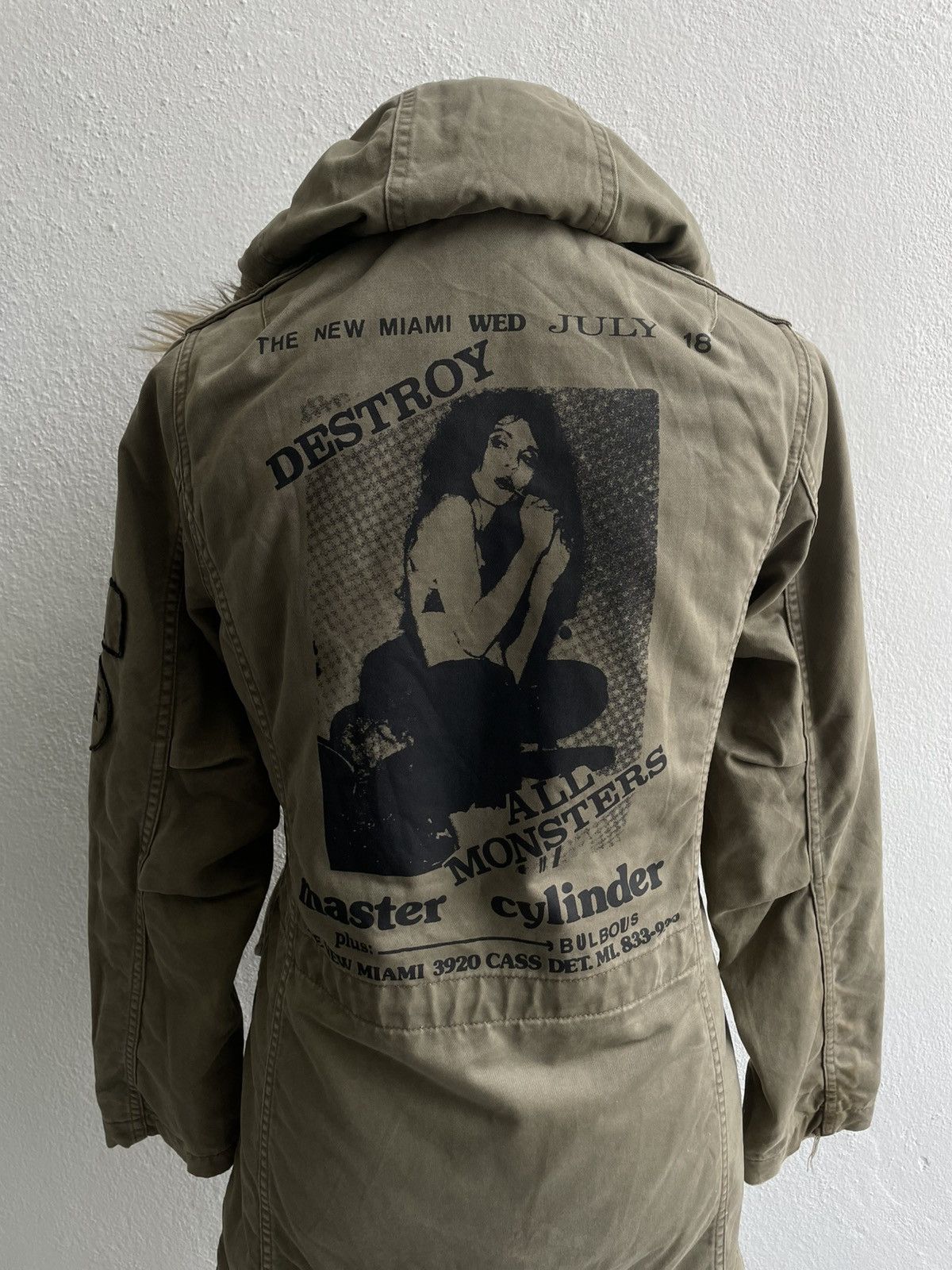 Hysteric Glamour Hysteric Glamour x Destroy All Monsters Military Fur Jacket Size S / US 4 / IT 40 - 12 Thumbnail