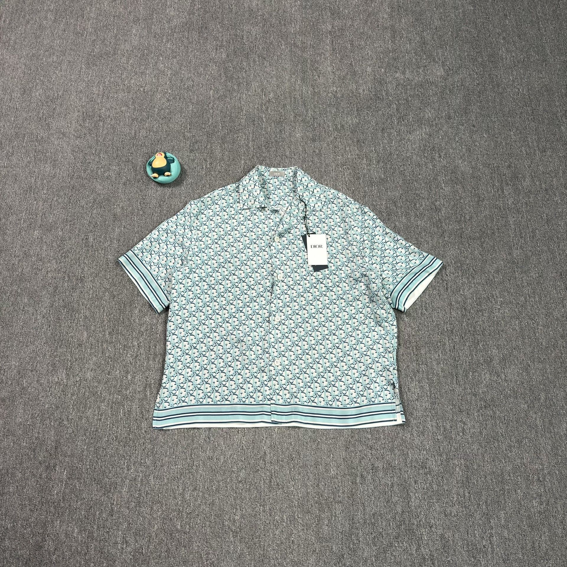 Dior Dior Pixel Oblique Silk Short Sleeve Shirt US L Size US L / EU 52-54 / 3 - 1 Thumbnail