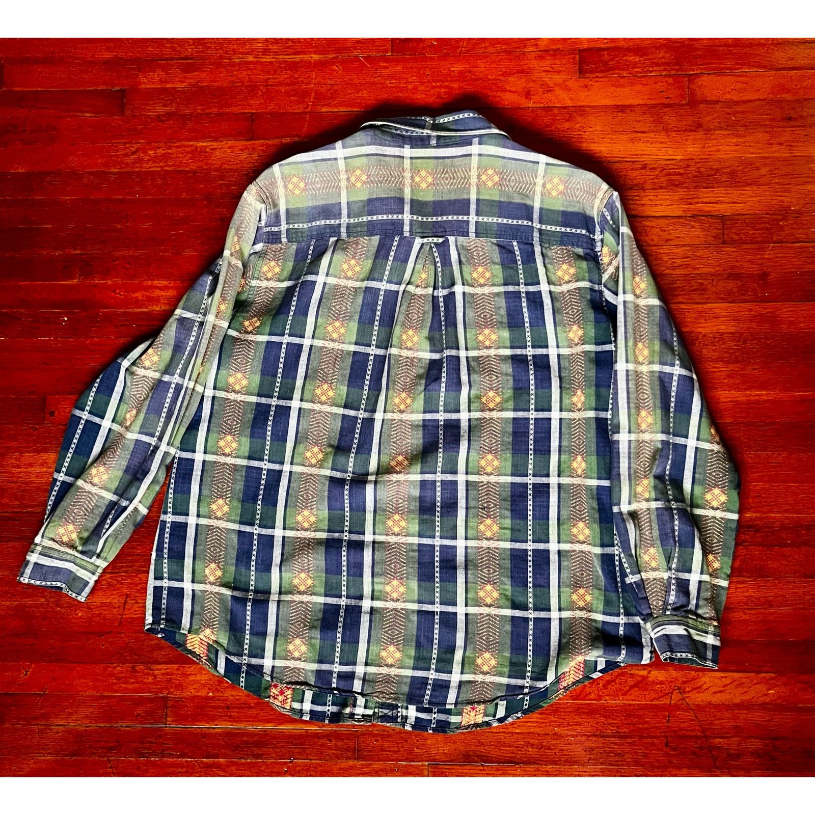 Cabin Creek Vintage 90’s Cabin Creek Blue Green Plaid Casual Shirt XL Size XL / US 12-14 / IT 48-50 - 2 Thumbnail