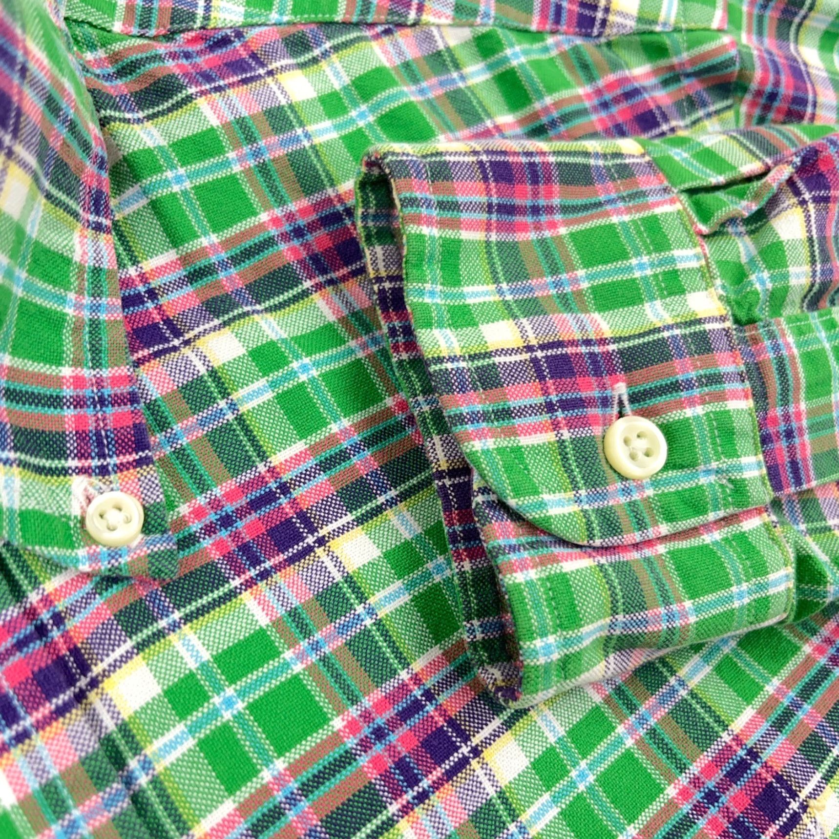 Ralph Lauren Ralph Lauren Shirt Men S Green Pink Button Up Oxford Cloth Plaid A36 Size US S / EU 44-46 / 1 - 5 Thumbnail