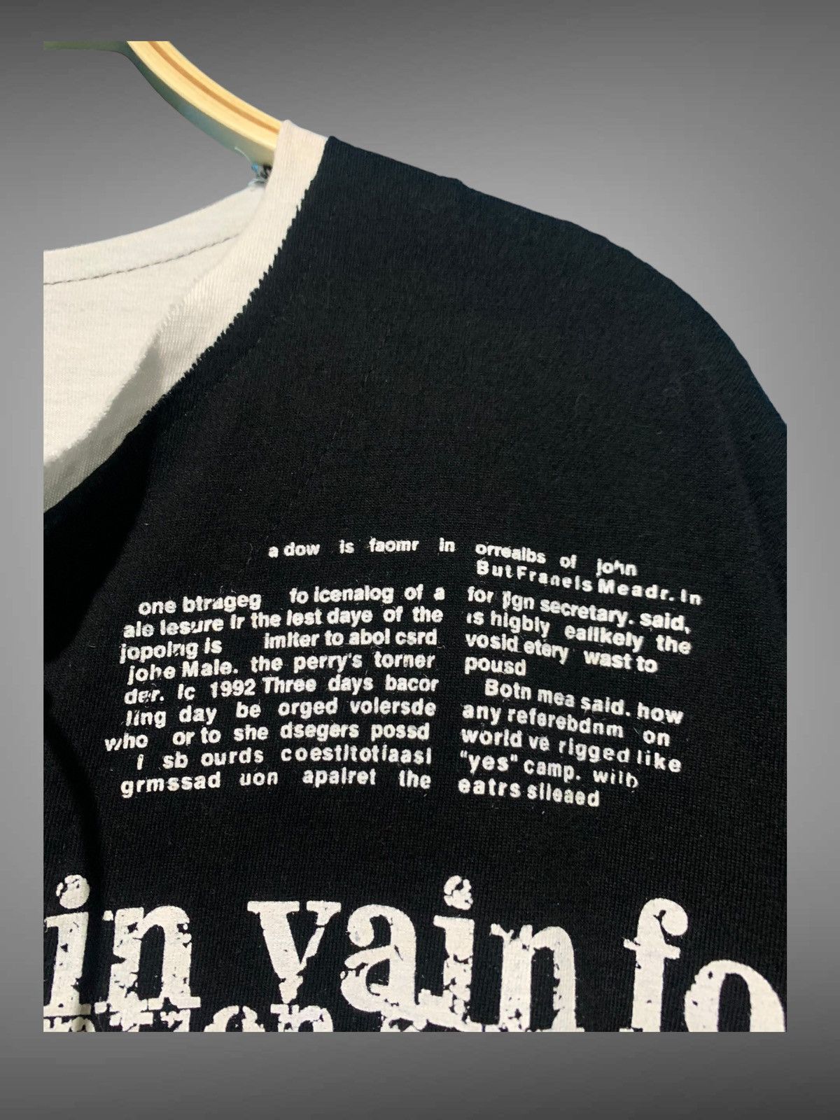 If Six Was Nine × Japanese Brand × Le Grande Bleu (L.G.B.) Japan gothic Poem laces up double layer punk T shirt Size US M / EU 48-50 / 2 - 7 Thumbnail