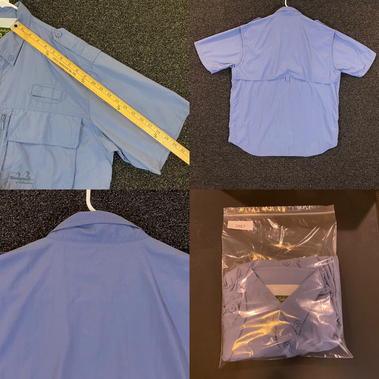 Tommy Bahama Cabelas Guidewear Shirt Mens Large Blue Nylon Button Up Dress Top L/S Size US M / EU 48-50 / 2 - 8 Thumbnail