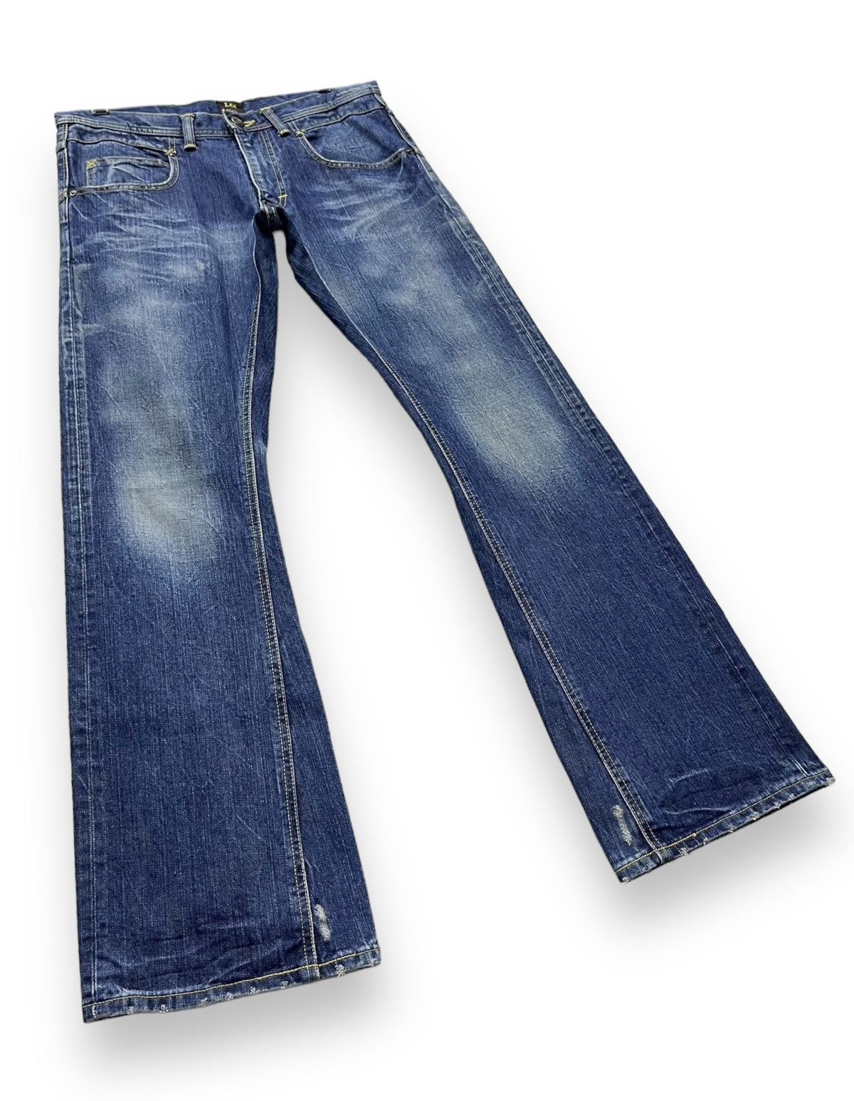 Beams Plus VERY RARE🔥BEAMS x LEE Made In JAPAN Distressed Flare Denim Size 32" / US 10 / IT 46 - 4 Thumbnail