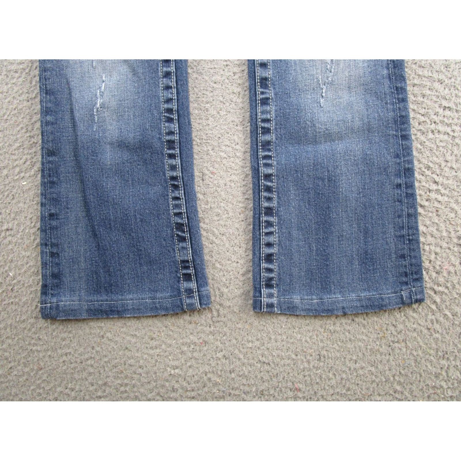 Vintage VIGOSS Womens Chelsea Slim Boot Blue Denim Jeans Size 2 Regular 5-Pocket Design Bootcut Womens Jeans Blue Size 26" / US 2 / IT 38 - 2 Thumbnail