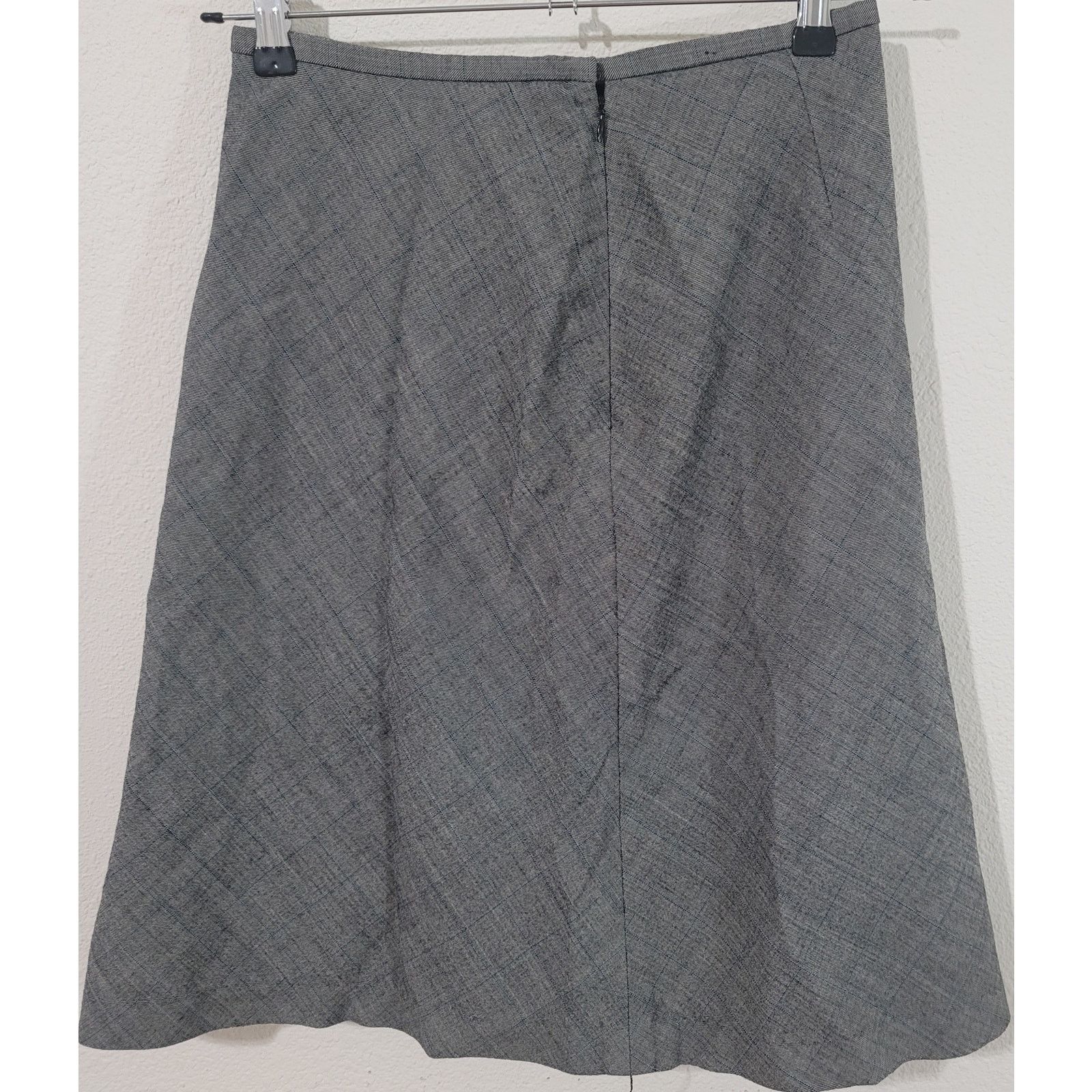 Ann Taylor Ann Taylor Gray A Line Women's Skirt 6 Wool Lined Flowy Size 28" / US 6 / IT 42 - 2 Thumbnail