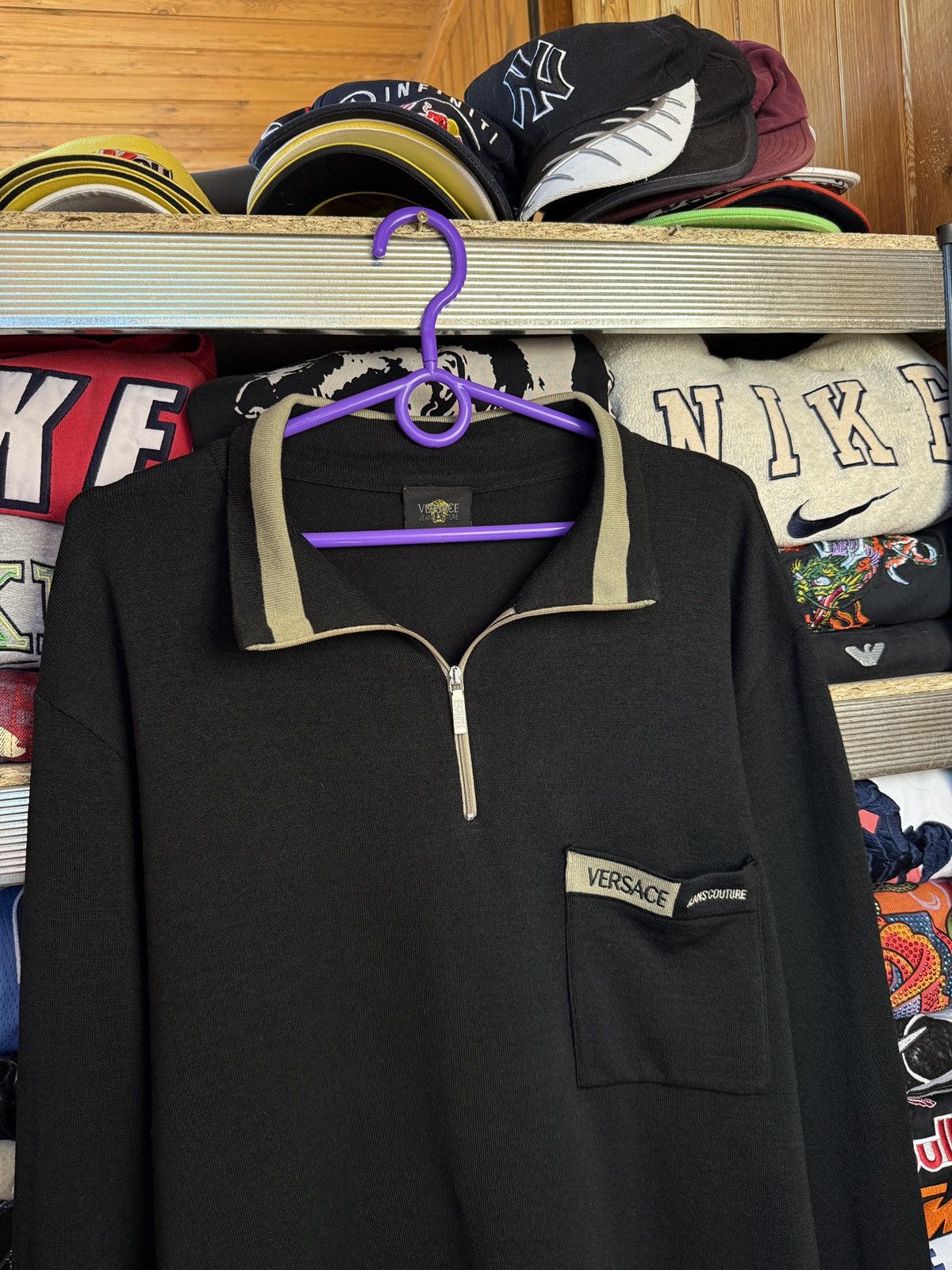 Versace Versace Jeans Couture VJC 1/3 Half Zip Sweater Pull Jumper Size US XXL / EU 58 / 5 - 8 Thumbnail
